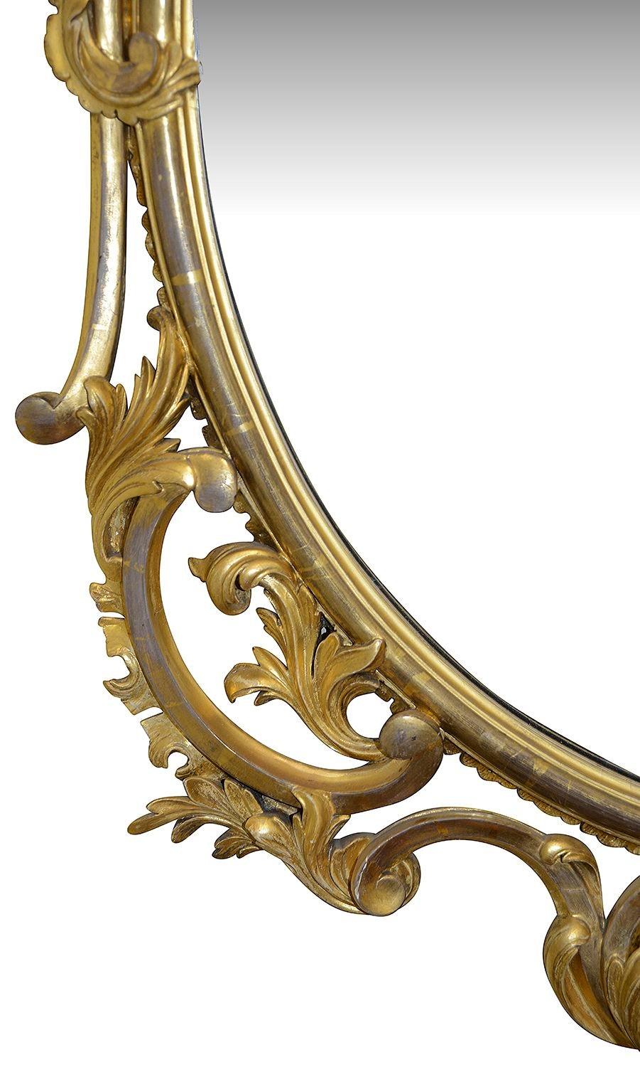 Pair frühen 19. Jahrhundert geschnitzt Giltwood Pier Glasspiegel. (Handgeschnitzt)