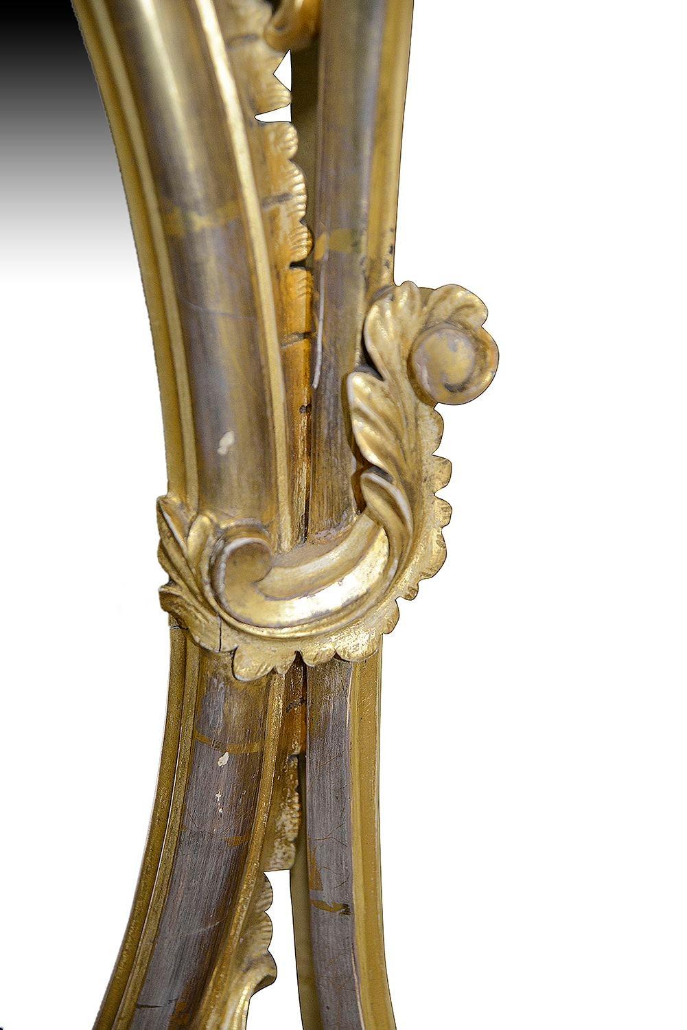 Pair frühen 19. Jahrhundert geschnitzt Giltwood Pier Glasspiegel. im Zustand „Gut“ in Brighton, Sussex