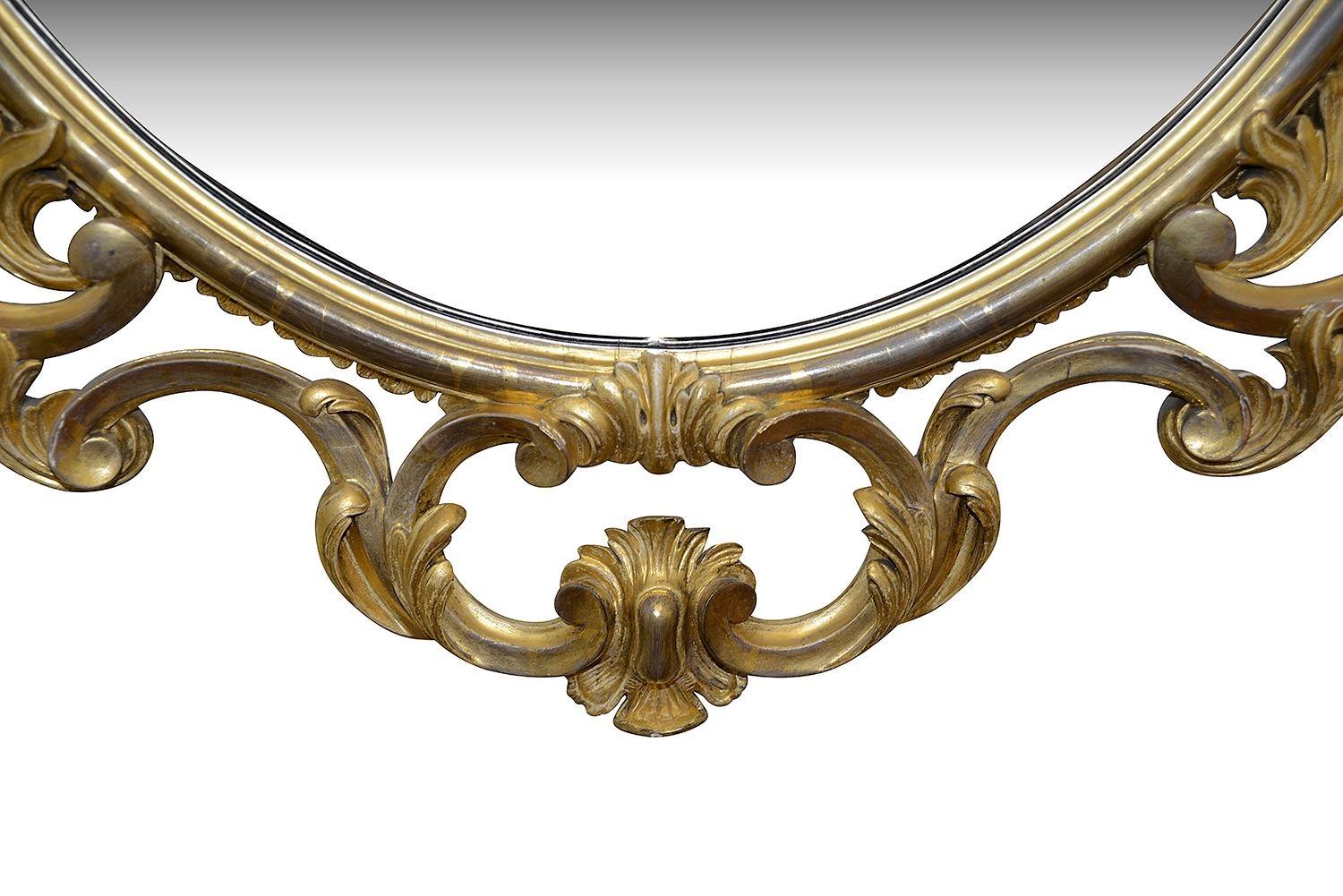 Pair frühen 19. Jahrhundert geschnitzt Giltwood Pier Glasspiegel. (Vergoldetes Holz)