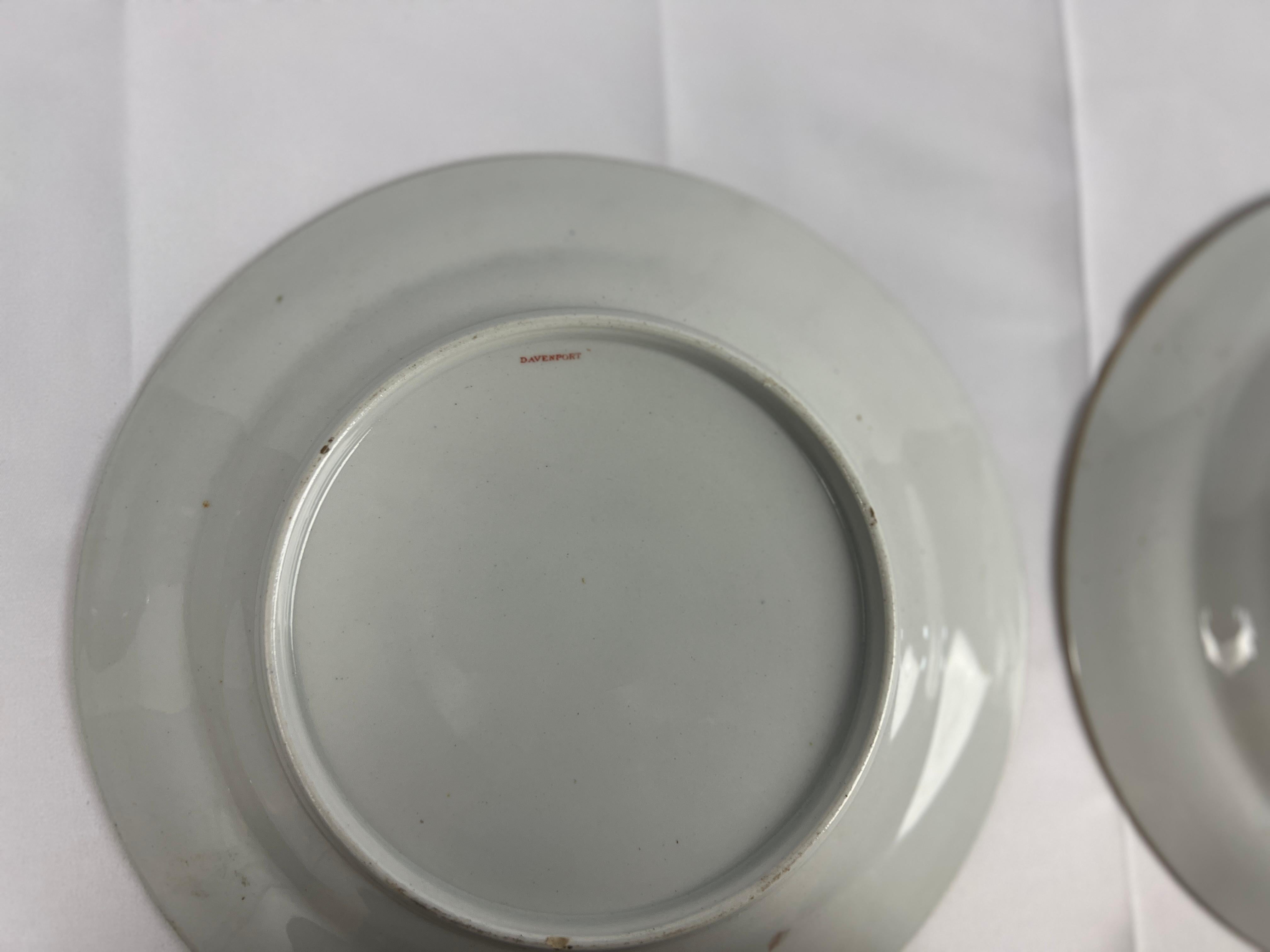 Porcelaine Paire d'assiettes de 9
