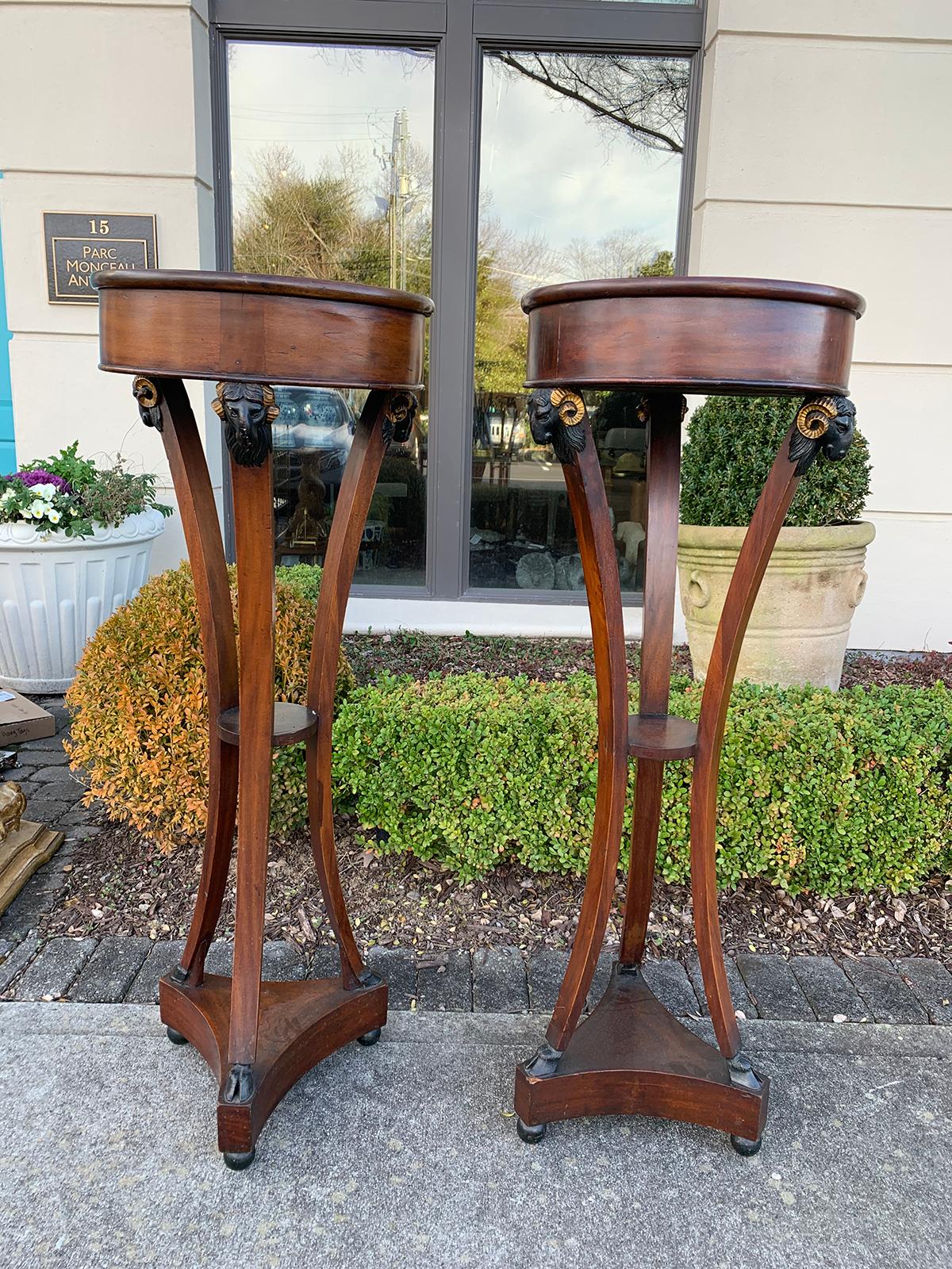 Pair of Early 19th Century Period Italian Directoire Torchieres, circa 1820 7