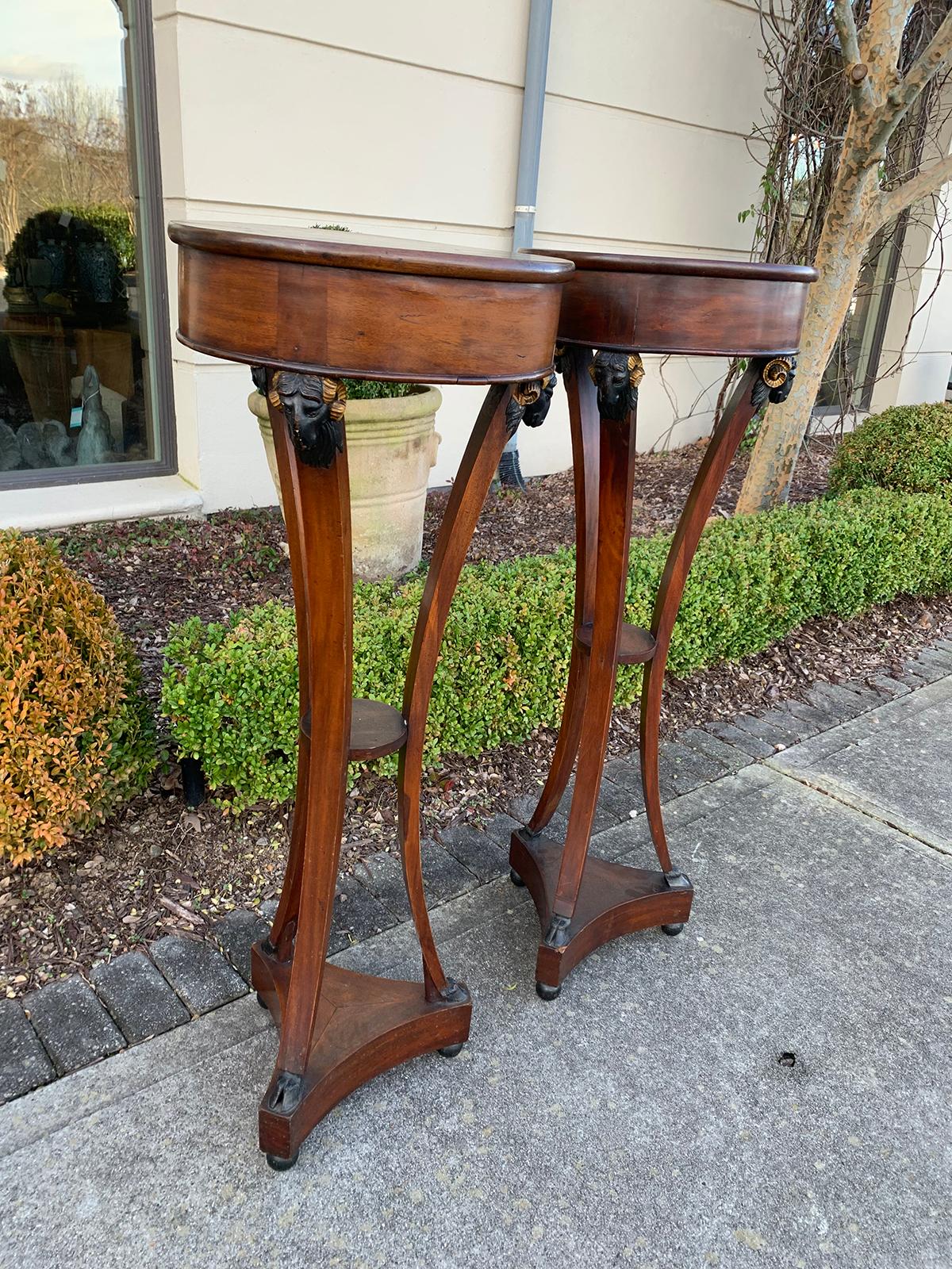 Pair of Early 19th Century Period Italian Directoire Torchieres, circa 1820 2