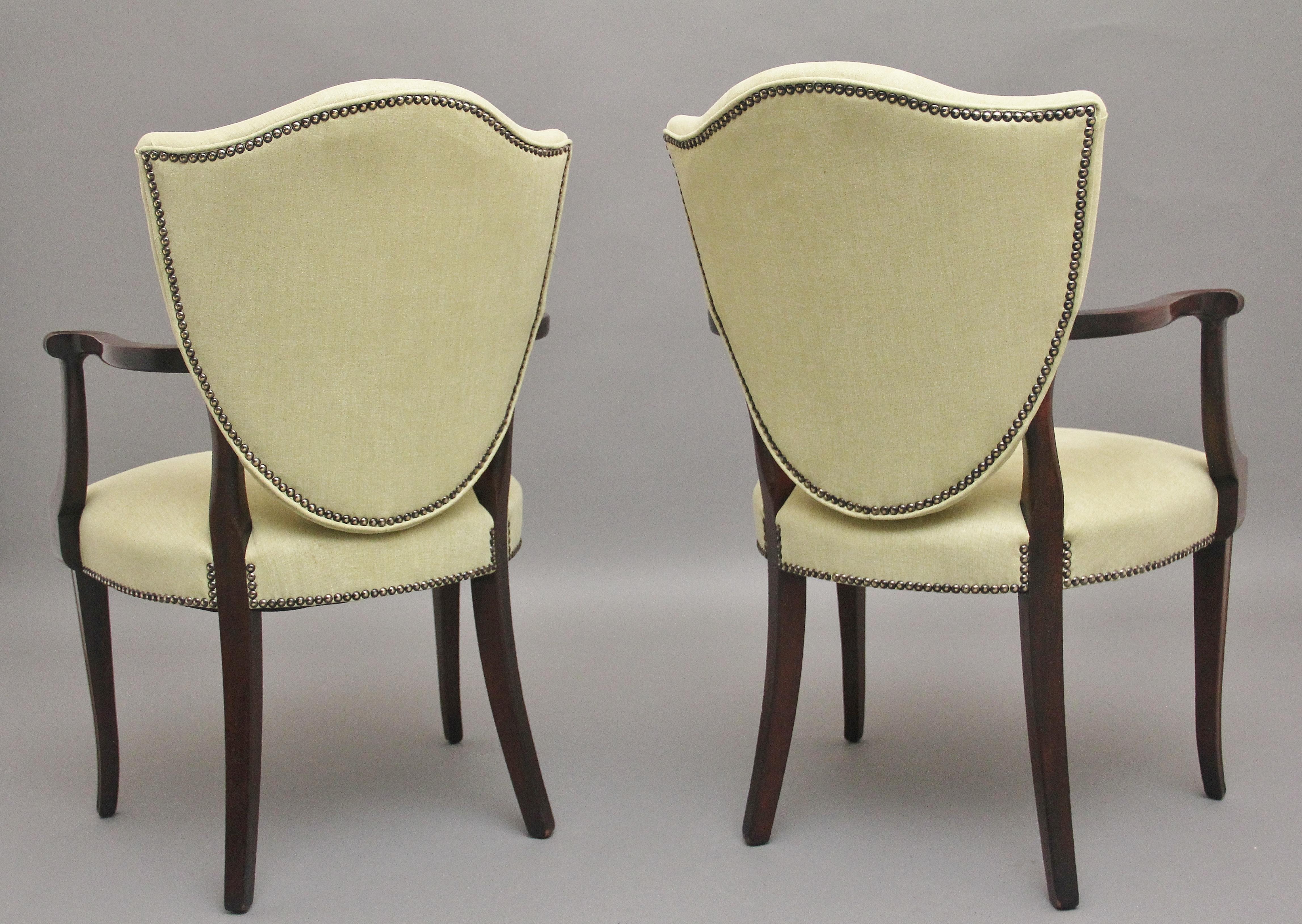 Early 20th Century Pair early 20th Century mahogany armchairs For Sale