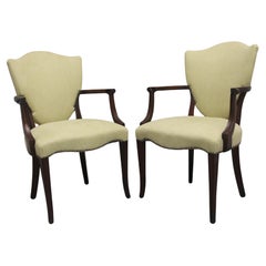 Antique Pair early 20th Century mahogany armchairs