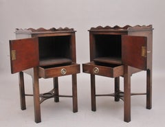 Pair early 20th Century mahogany bedside cabinets