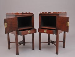 Pair early 20th Century mahogany bedside cabinets
