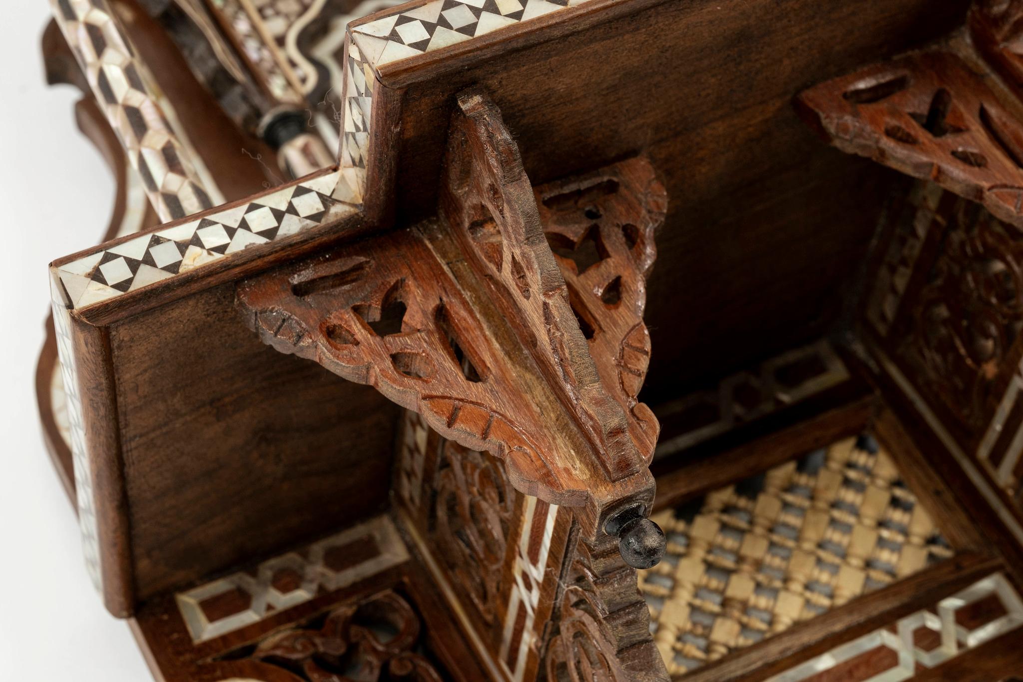 Hand-Carved Pair Early 20th Century Moroccan Wall Shelves For Sale