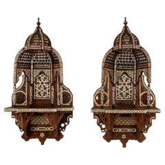 Pair Early 20th Century Moroccan Wall Shelves