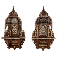 Pair Early 20th Century Moroccan Wall Shelves