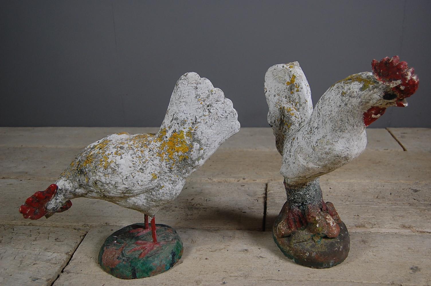 chicken statues for the garden