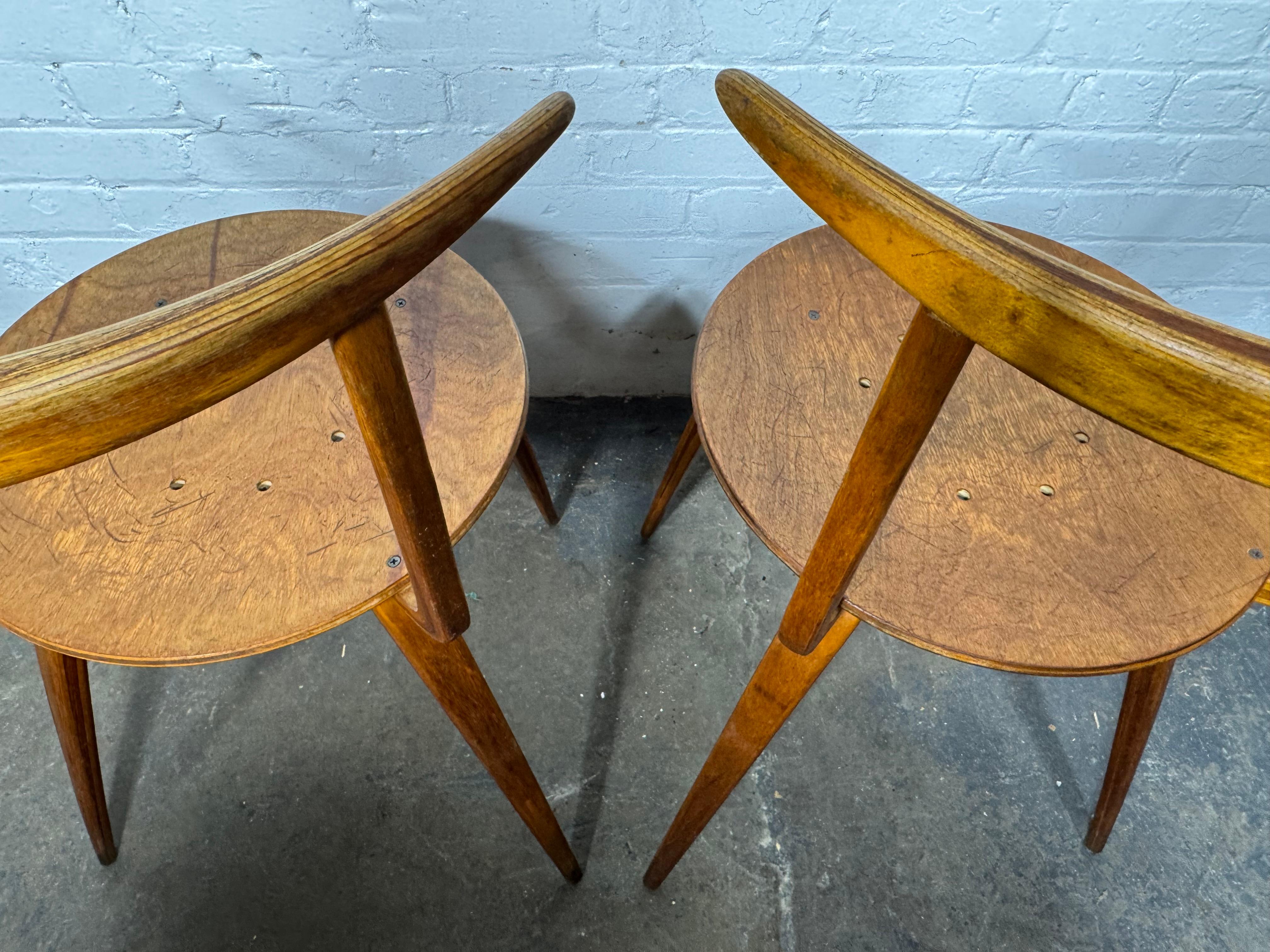 Coppia di prime e rare sedie Pretzel sIDE di George Nelson in vendita 5