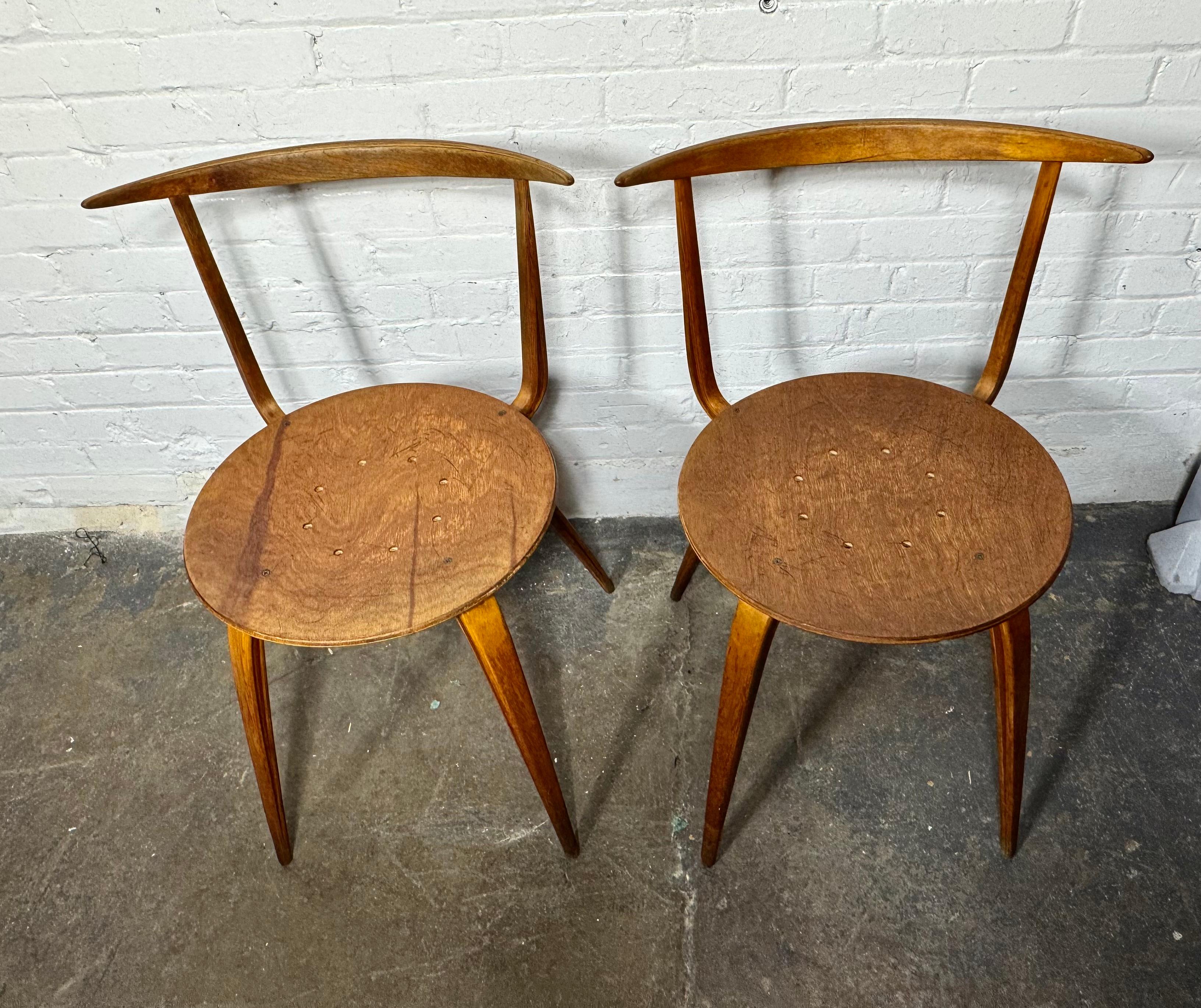 Coppia di prime e rare sedie Pretzel sIDE di George Nelson in vendita 9