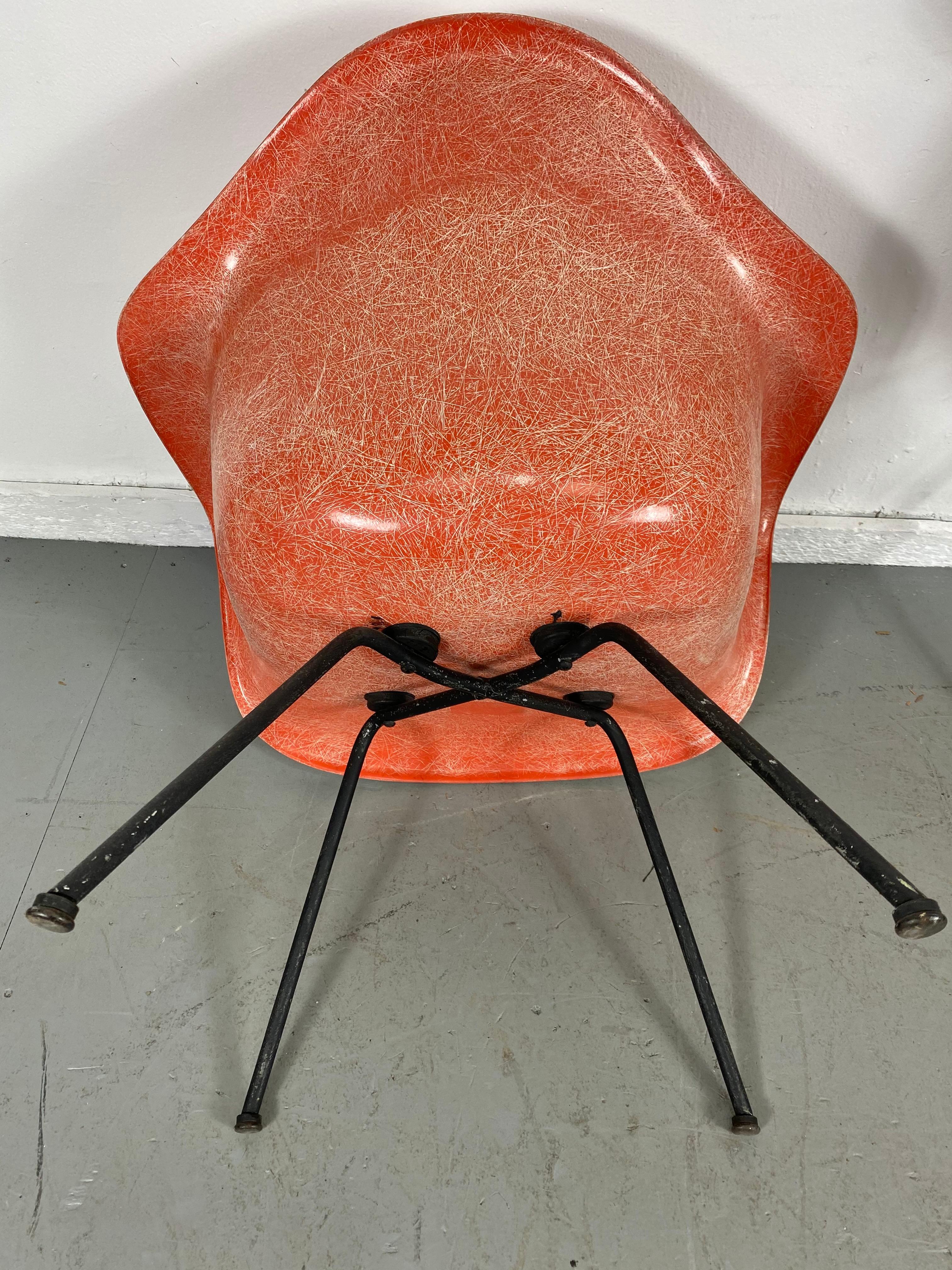 Zinc Pair of Early Charles Eames LAX Armshell, 'Lounge Chairs X BASE'