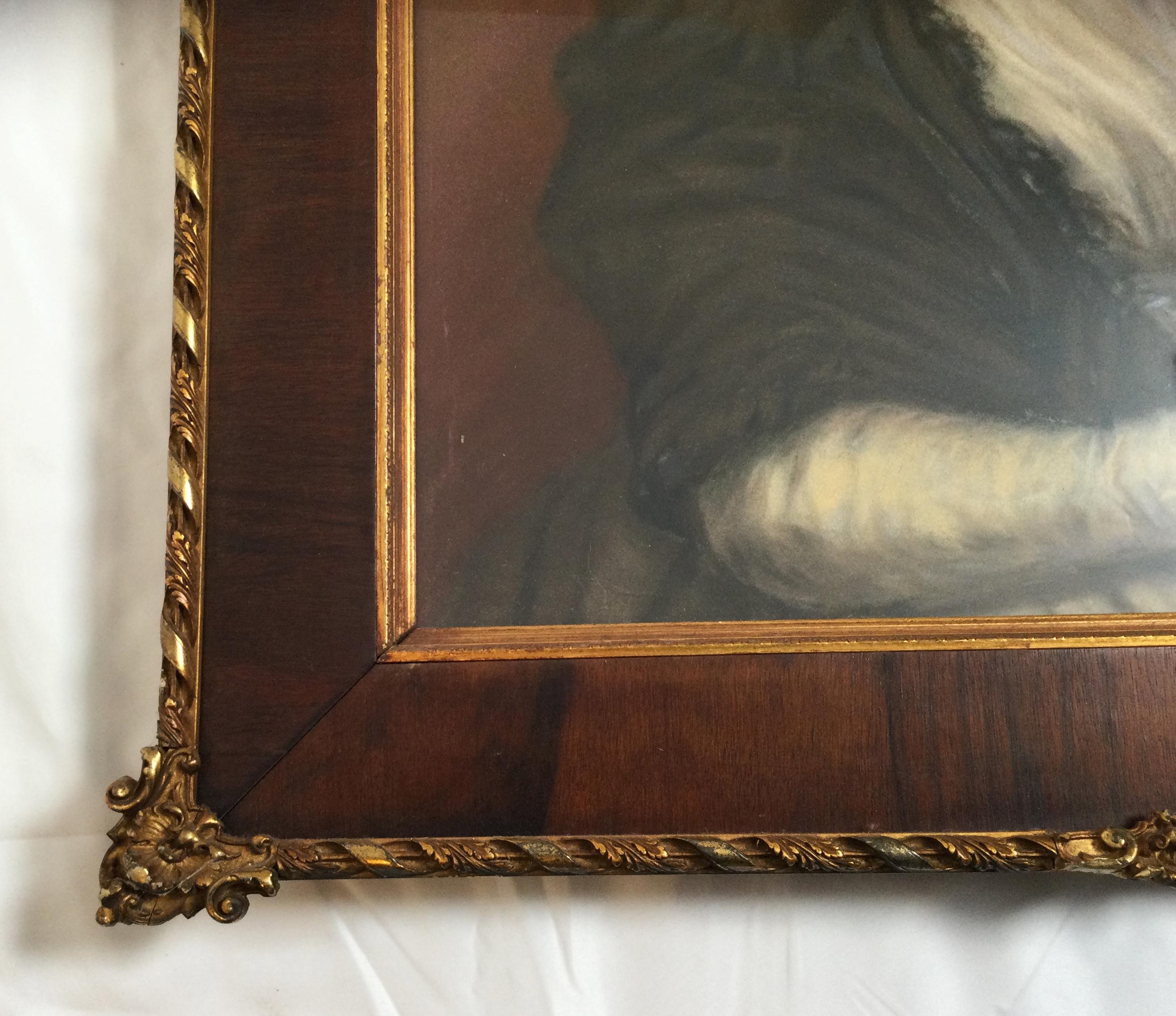 Pair of Early Continental Pastel Portraits in Period Frames Under Glass 2