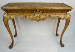 Pair Early Georgian Style Giltwood Console Tables