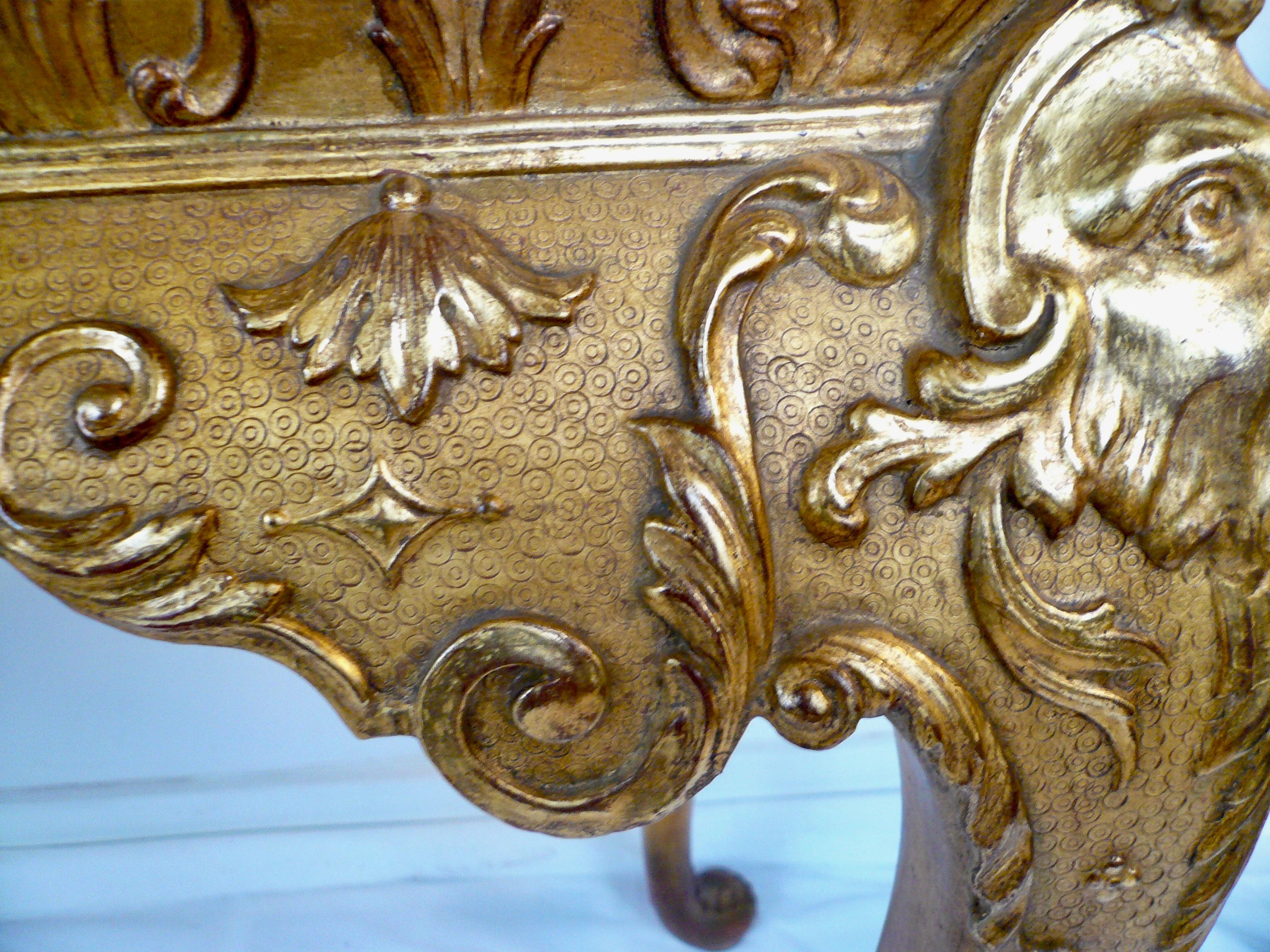 Pair Early Georgian Style Giltwood Console Tables In Good Condition For Sale In Pittsburgh, PA