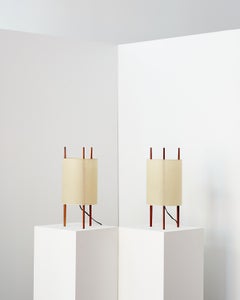 Paar frühe Isamu Noguchi für Knoll Tischlampen, Modell 9, um 1947