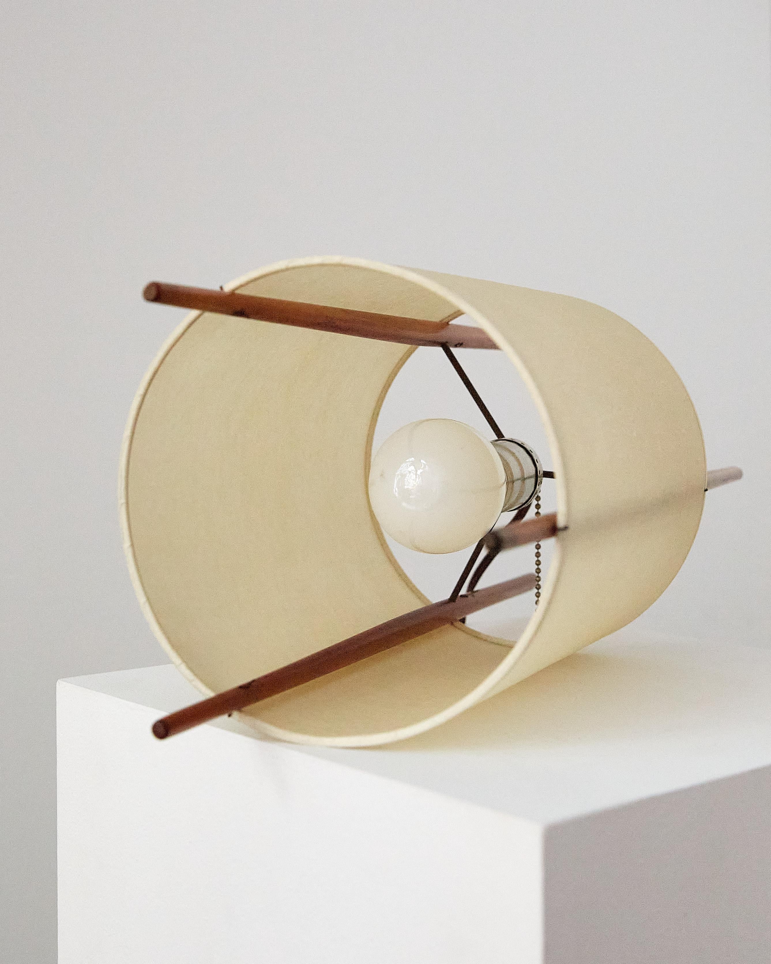 North American Pair Early Isamu Noguchi for Knoll Model 9 Table Lamps C. 1947