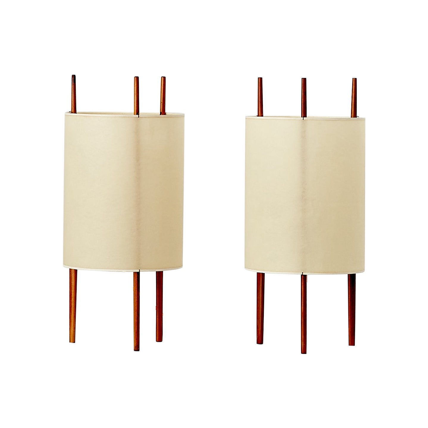Pair Early Isamu Noguchi for Knoll Model 9 Table Lamps C. 1947