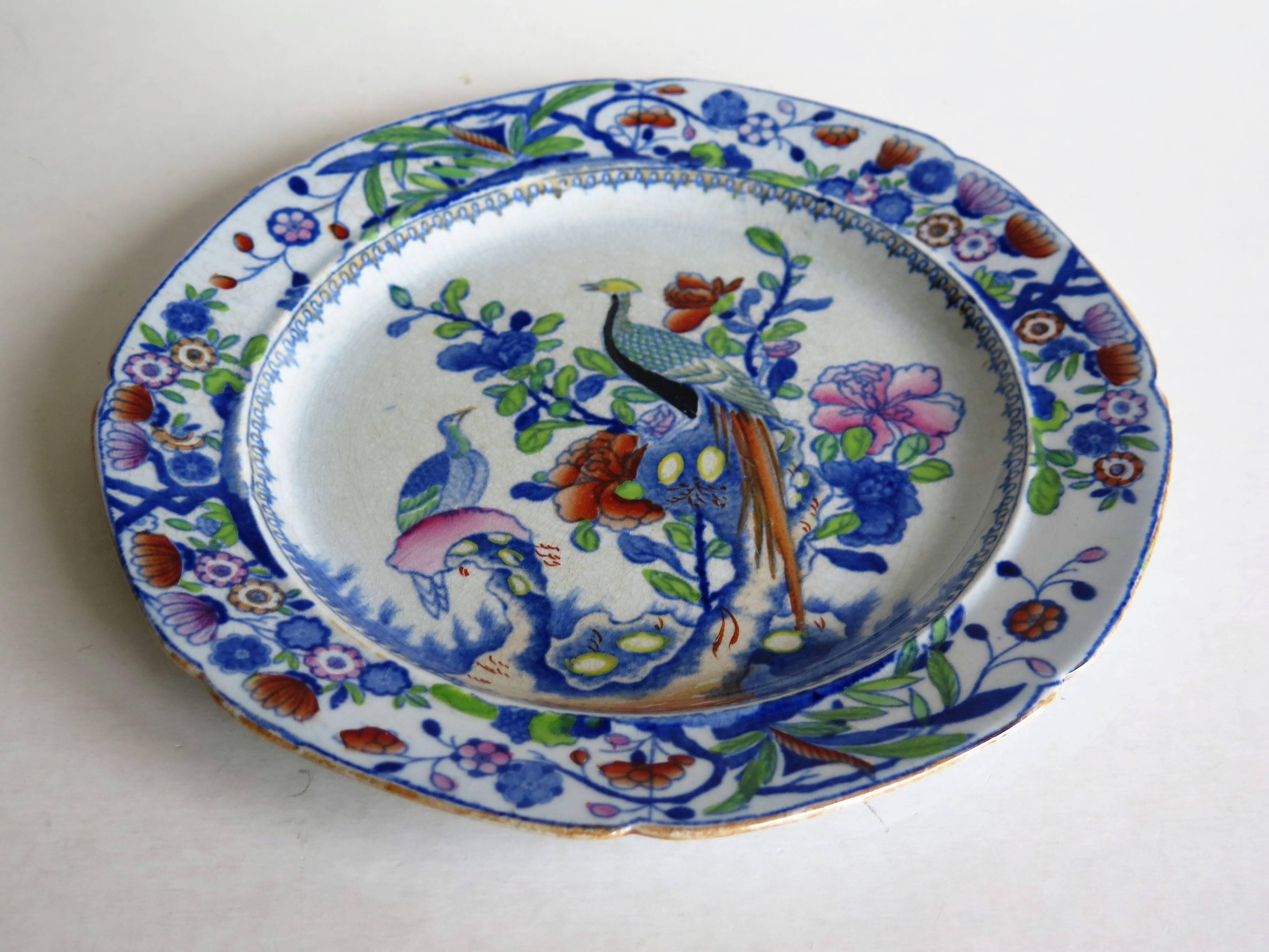 Early PAIR of Mason's Ironstone Side Plates Oriental Pheasant Pattern, Ca 1815 6