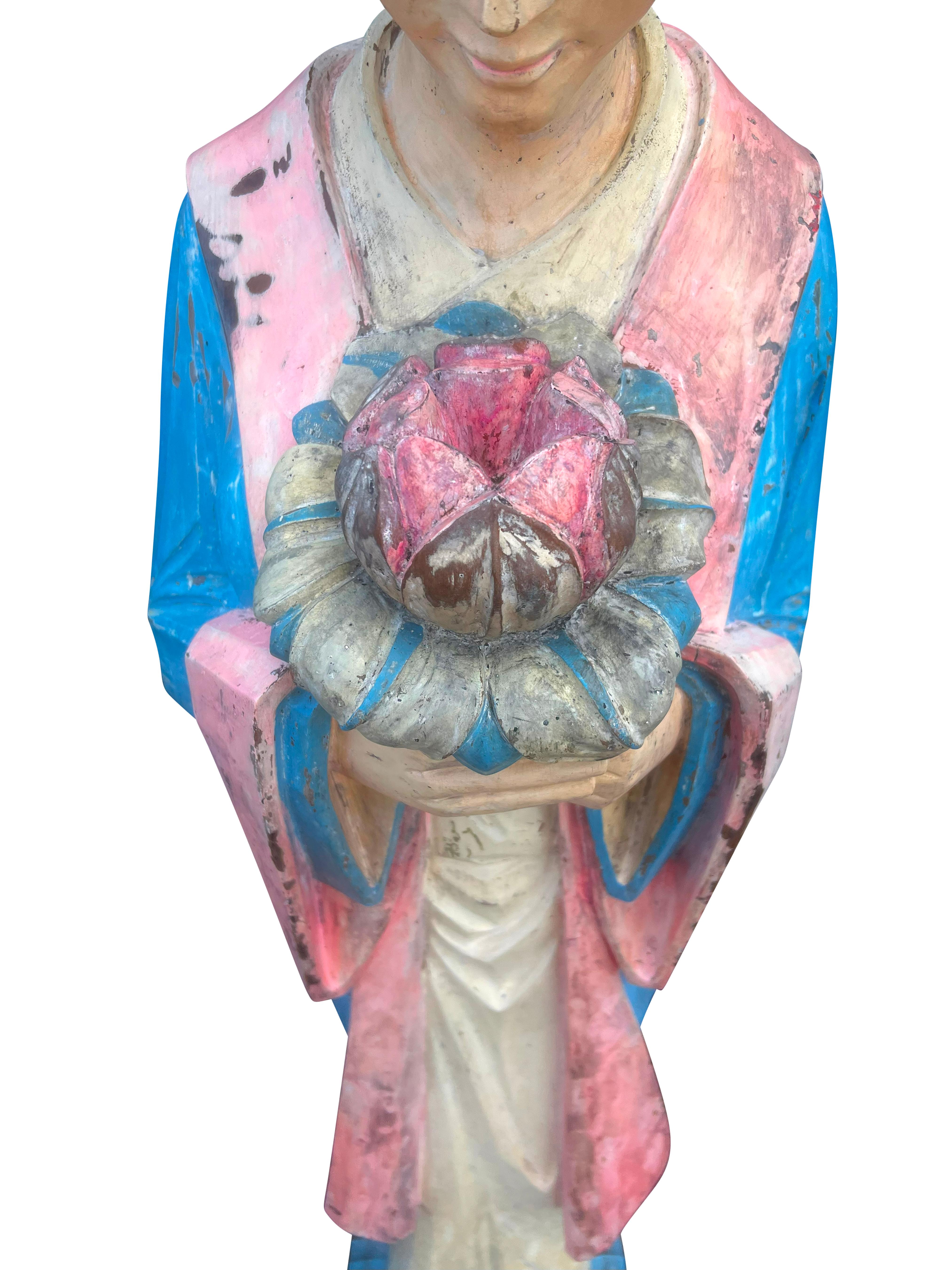 20th Century Pair East Asian Standing Figures Of Woman Possibly Geisha For Sale