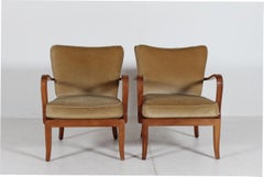 Coppia di poltrone Easy di Knoll Antimott, realizzate in Germania in frassino massiccio, metà del secolo, anni ’60
