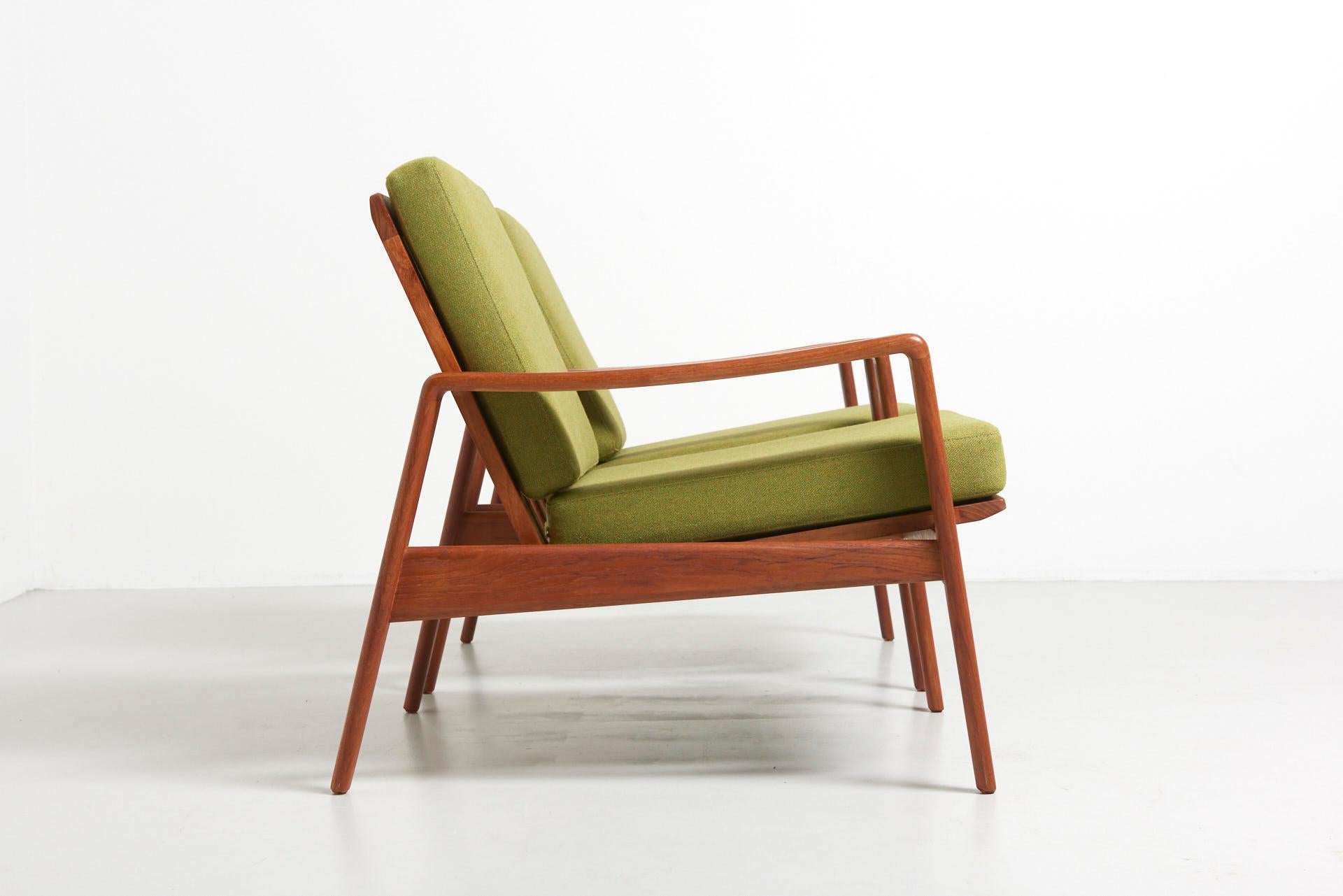 Scandinavian Modern Pair Easy Chairs in Teak by Arne Wahl Iversen, 1960s