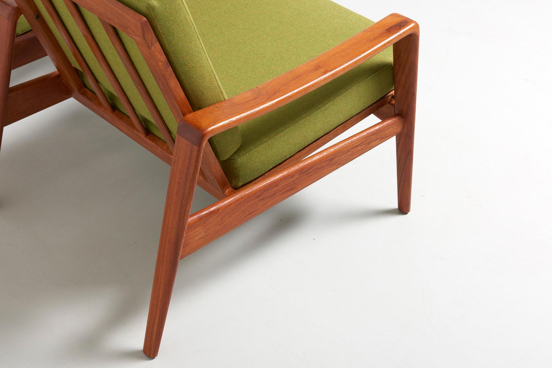 Mid-20th Century Pair Easy Chairs in Teak by Arne Wahl Iversen, 1960s