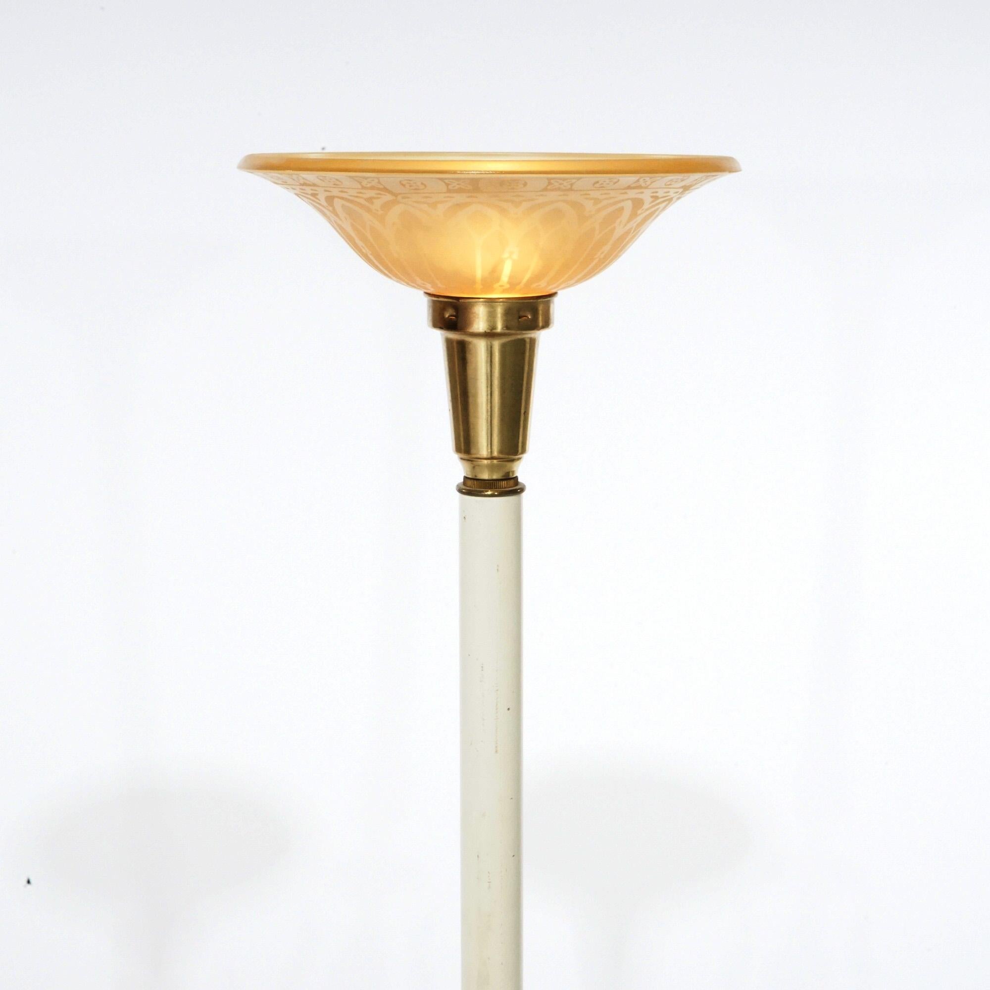Pair Ebonized Bronze Figural Cherub Torchiere Banquet Lamps, 20th C In Good Condition In Big Flats, NY
