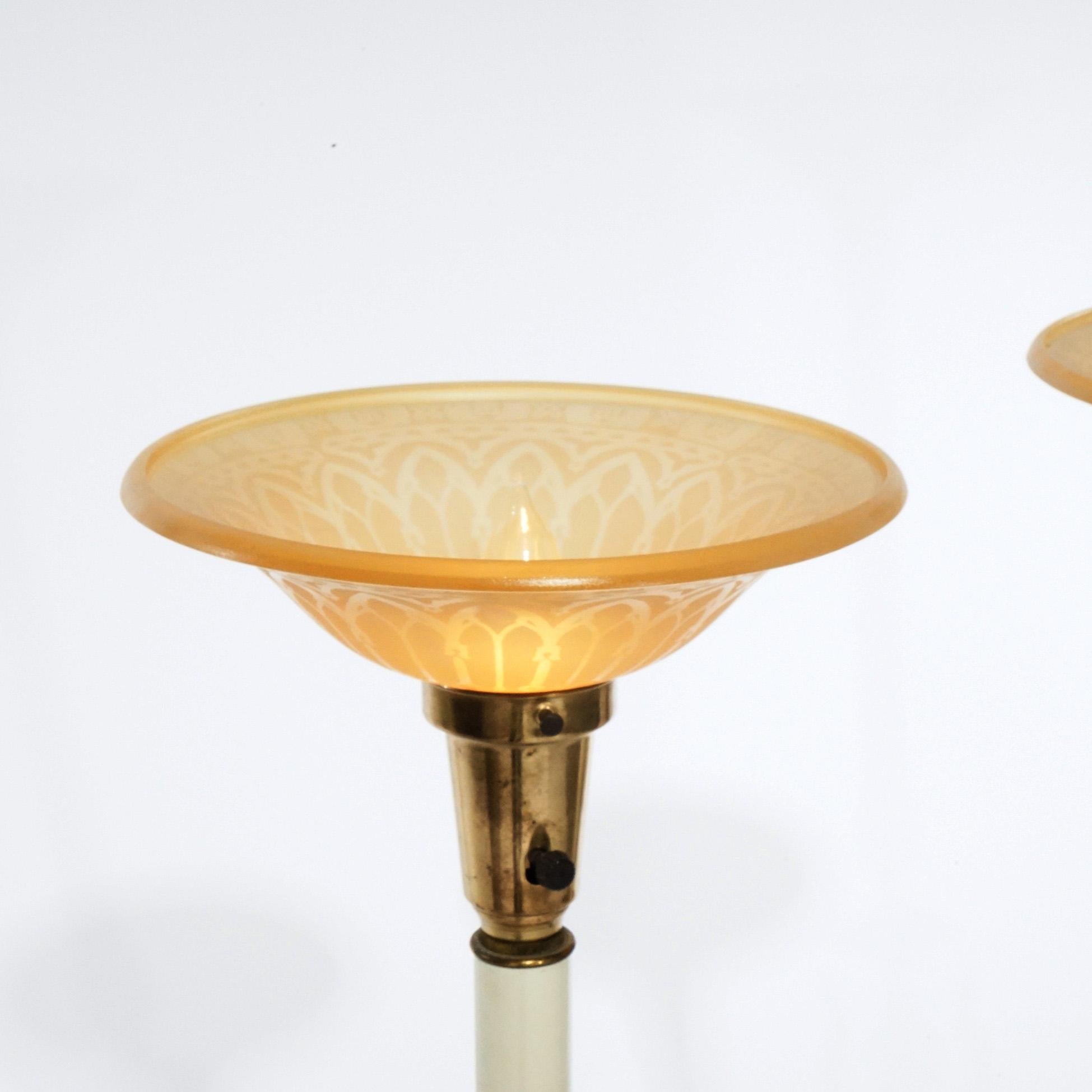 Pair Ebonized Bronze Figural Cherub Torchiere Banquet Lamps, 20th C 3