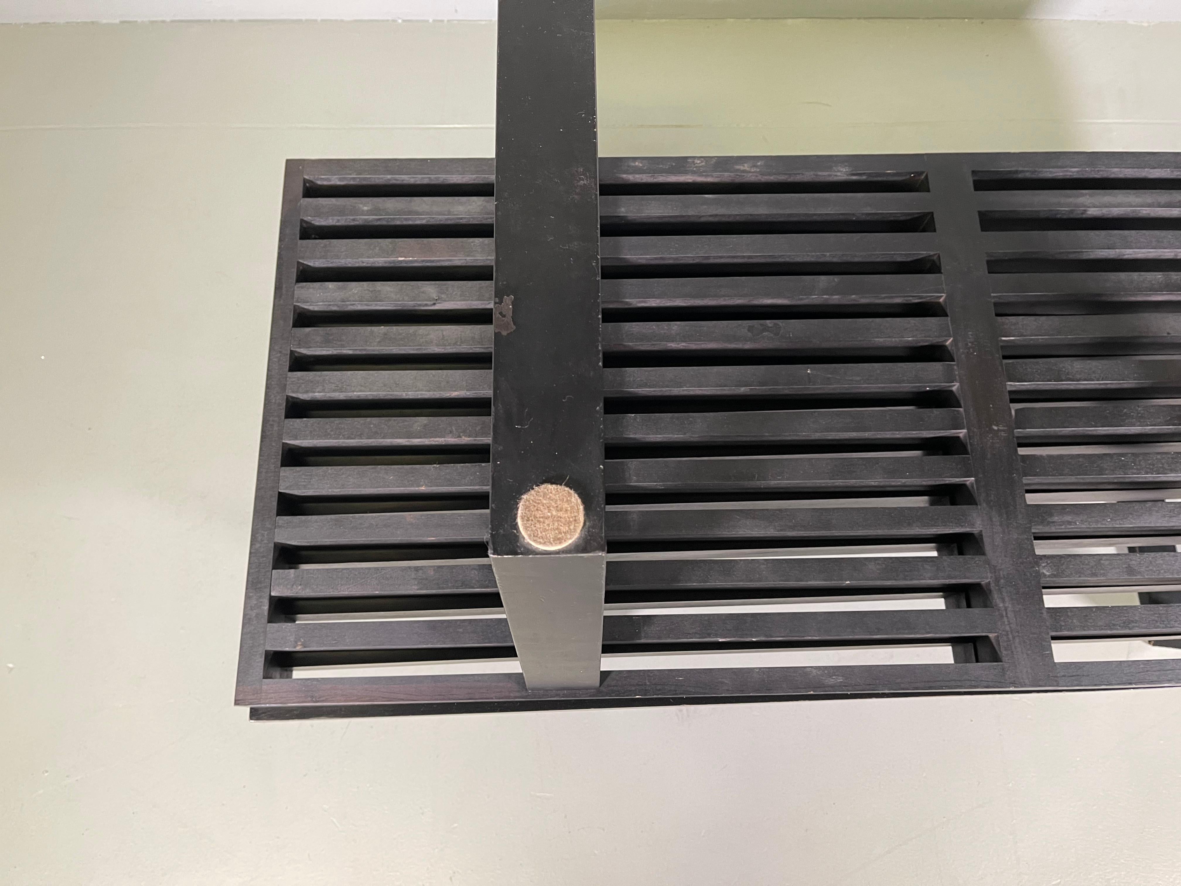 Pair of Ebonized Slat Bench by George Nelson for Herman Miller 3