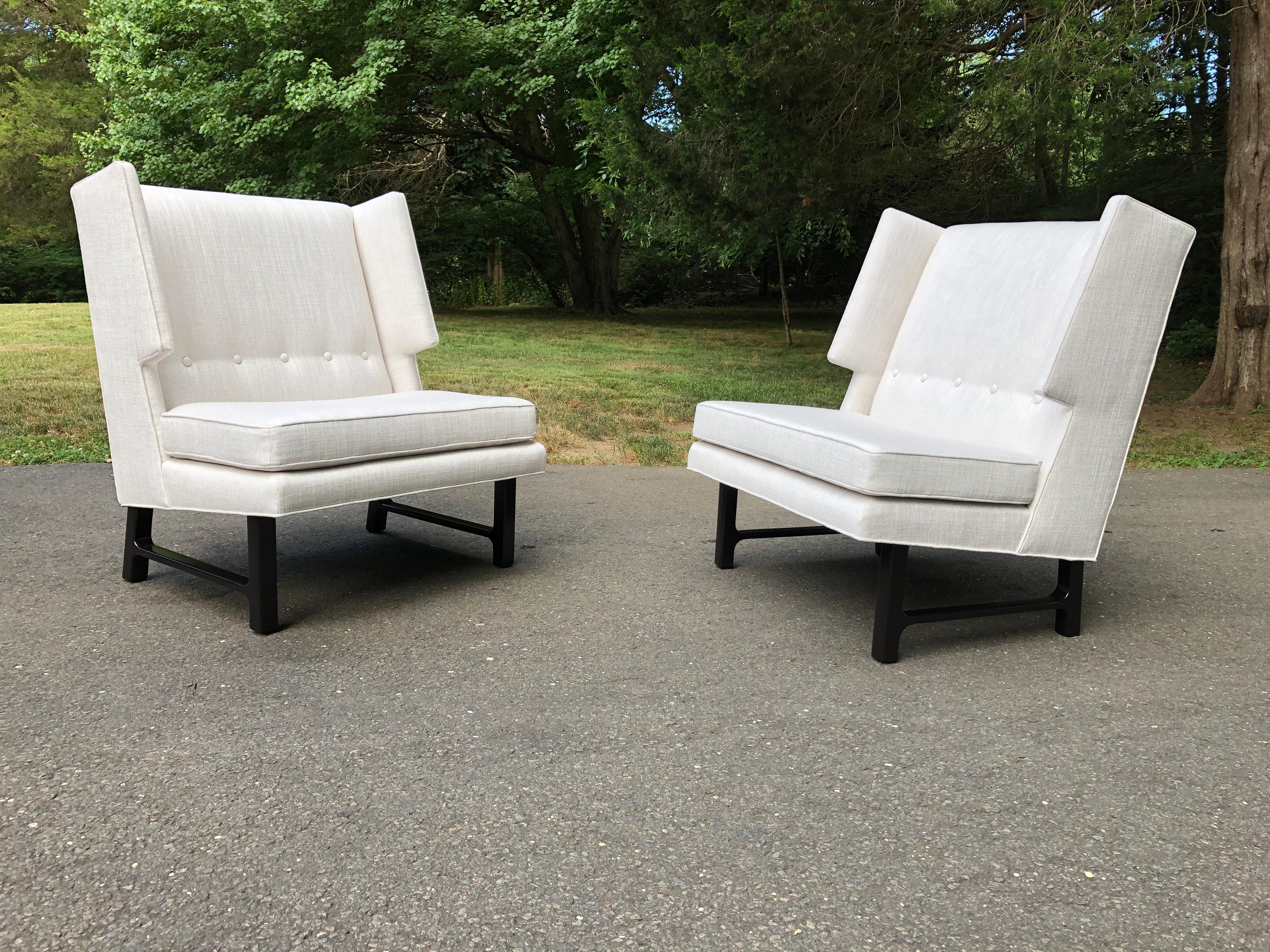 Pair of Harvey Probber High Back Chairs Wormley Estate Weston ct For Sale 9