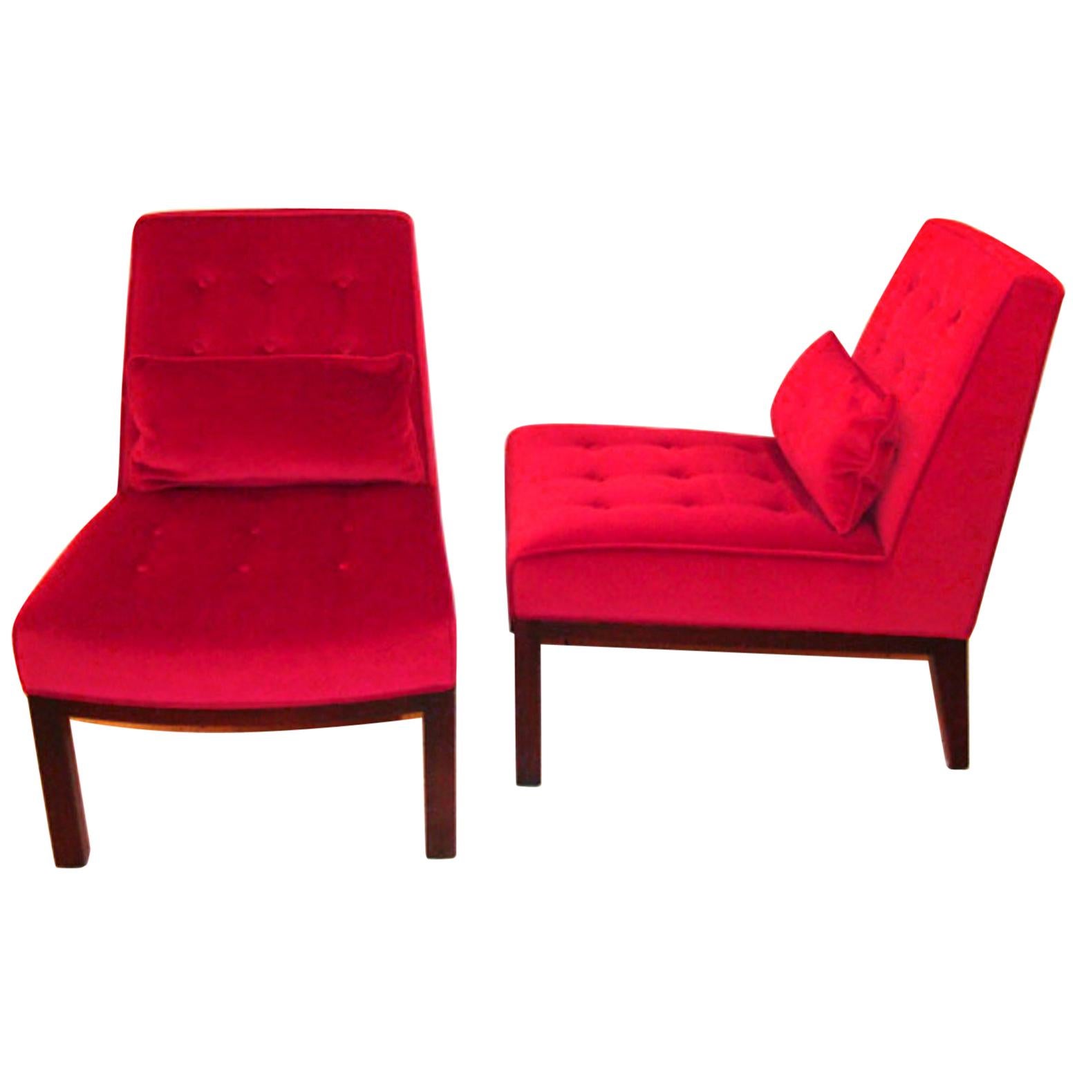 Pair of Edward Wormley/ Dunbar Lounge Chairs For Sale