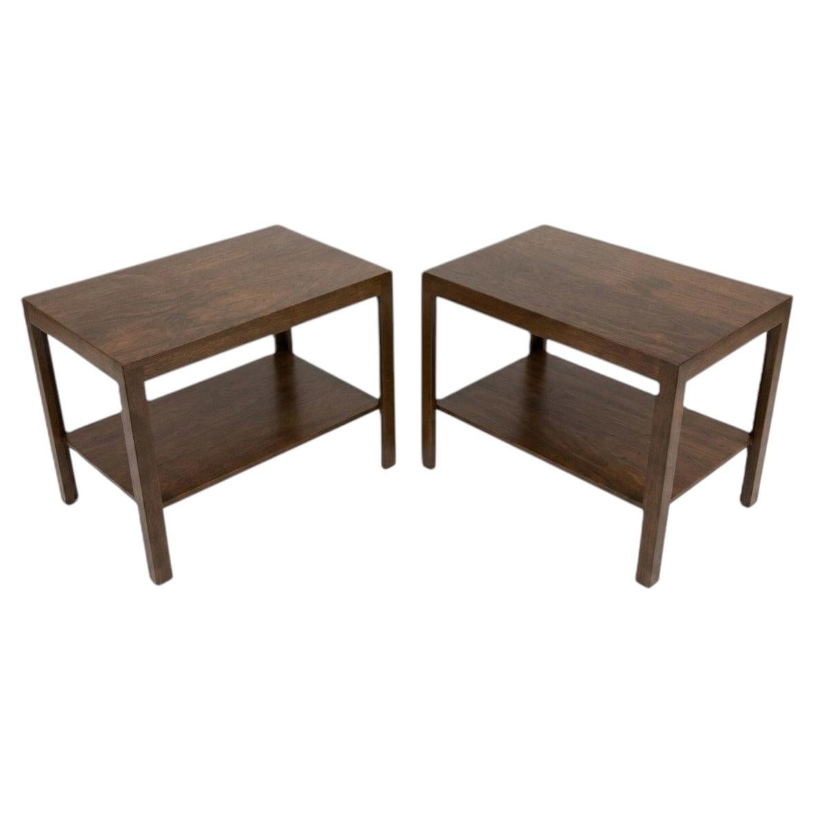 Pair Mid Century Modern Edward Wormley Dunbar Side Tables