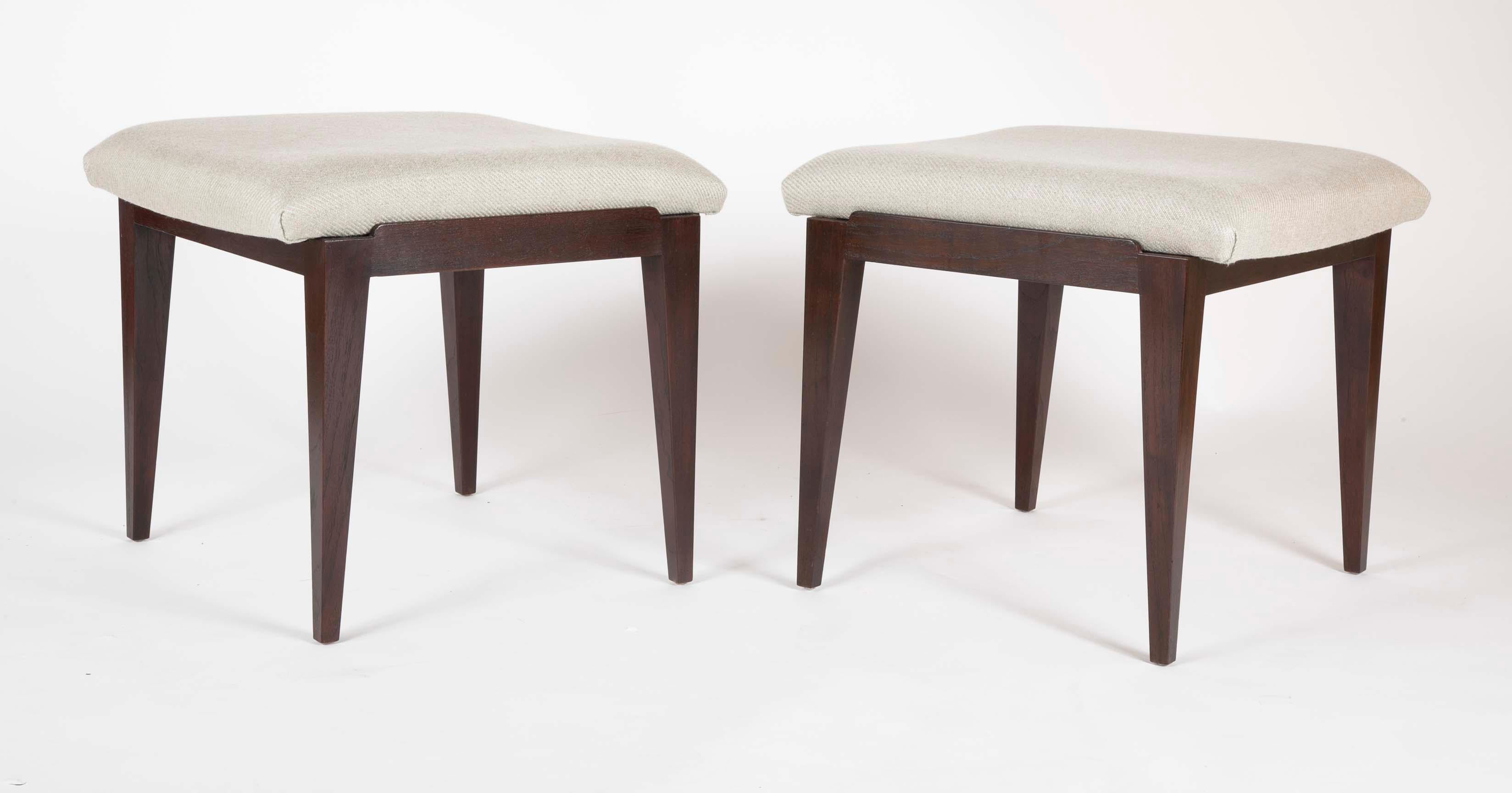 Accent Furniture Piece Upholstered Stool Vintage Footstool Art