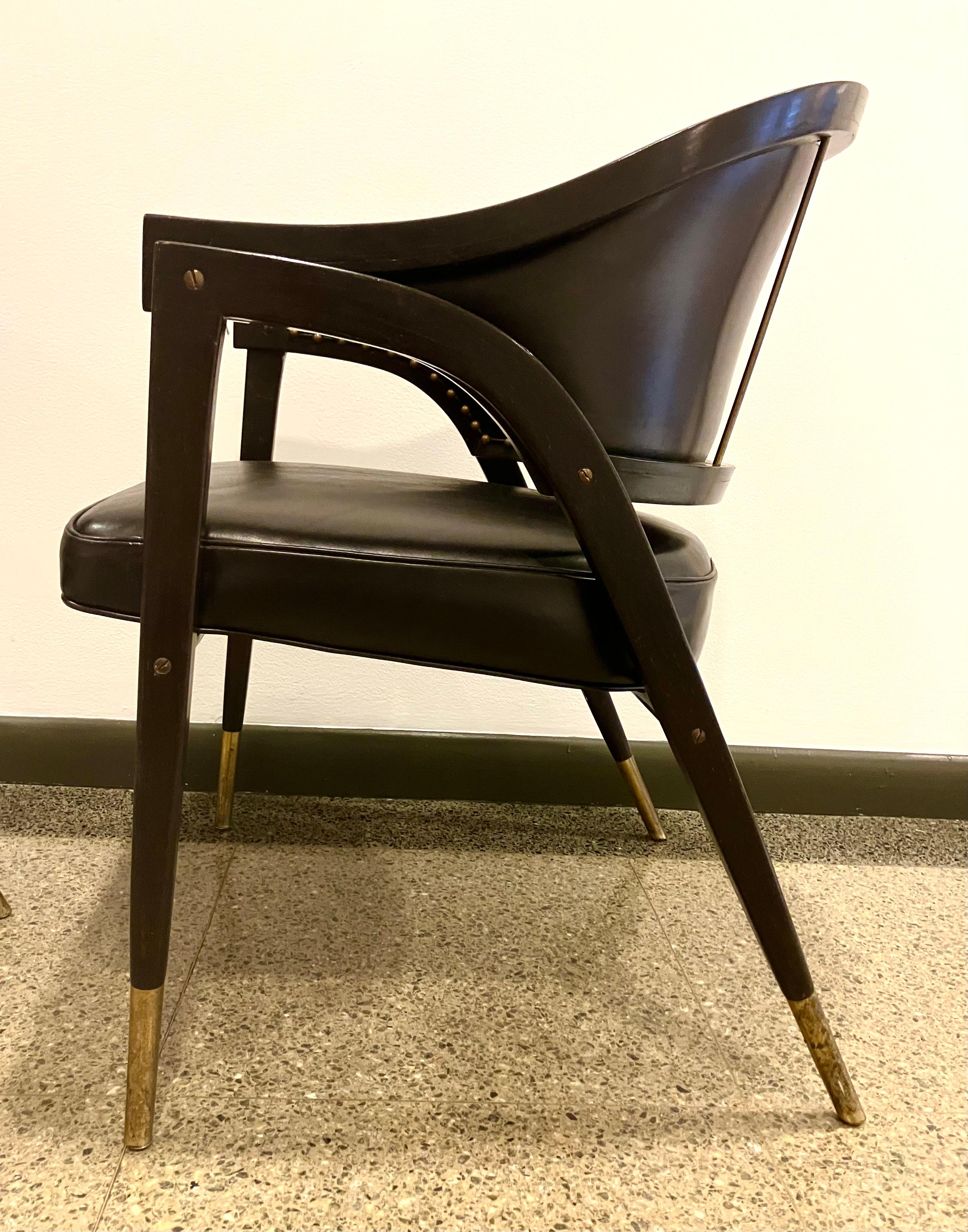 Milieu du XXe siècle Paire de chaises Edward Wormley pour Dunbar, modèle 5480 en vente