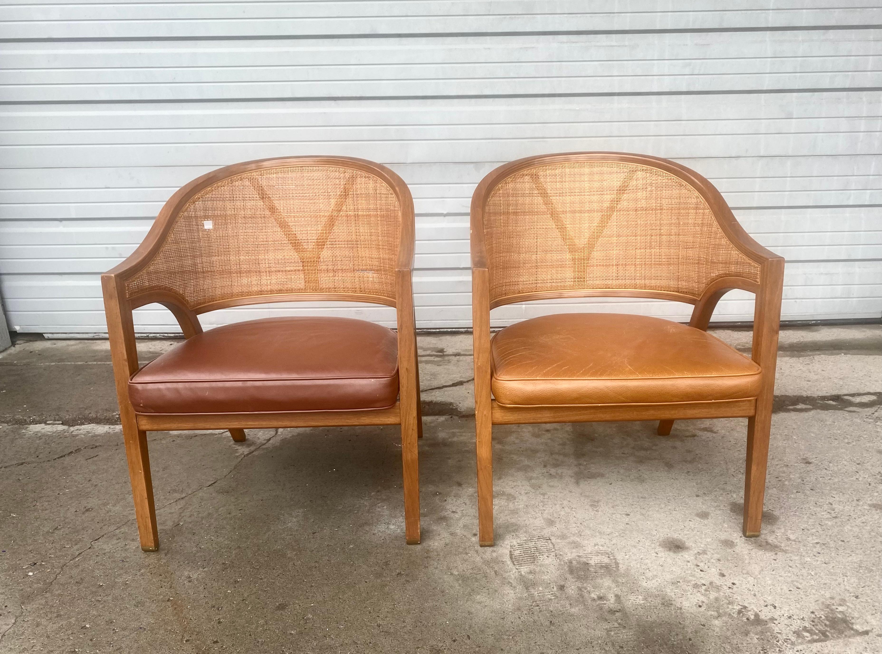 Mid-Century Modern Paire de fauteuils de salon modernistes « Y » d'Edward Wormley pour Dunbar en vente