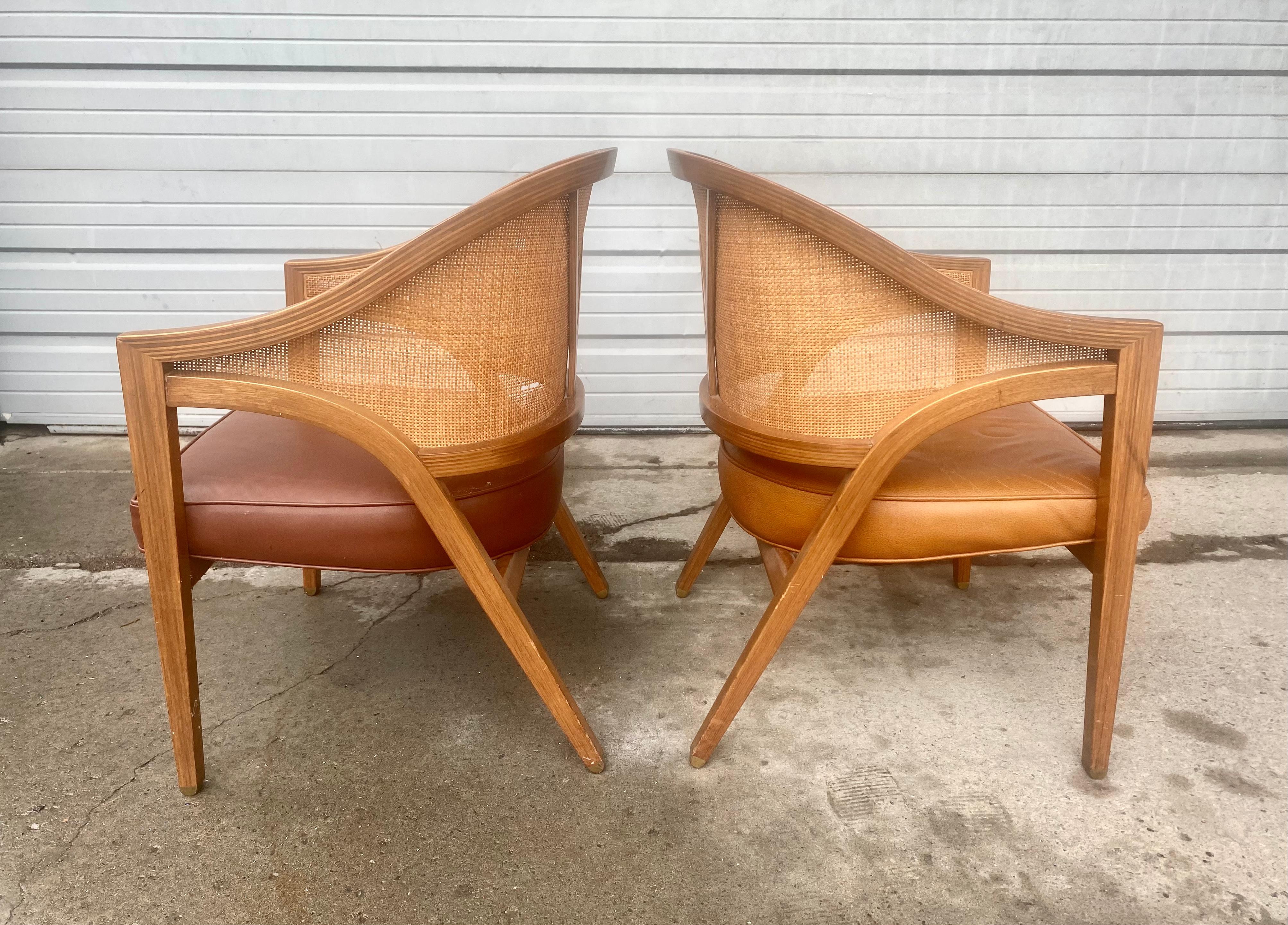 Paire de fauteuils de salon modernistes « Y » d'Edward Wormley pour Dunbar Bon état - En vente à Buffalo, NY
