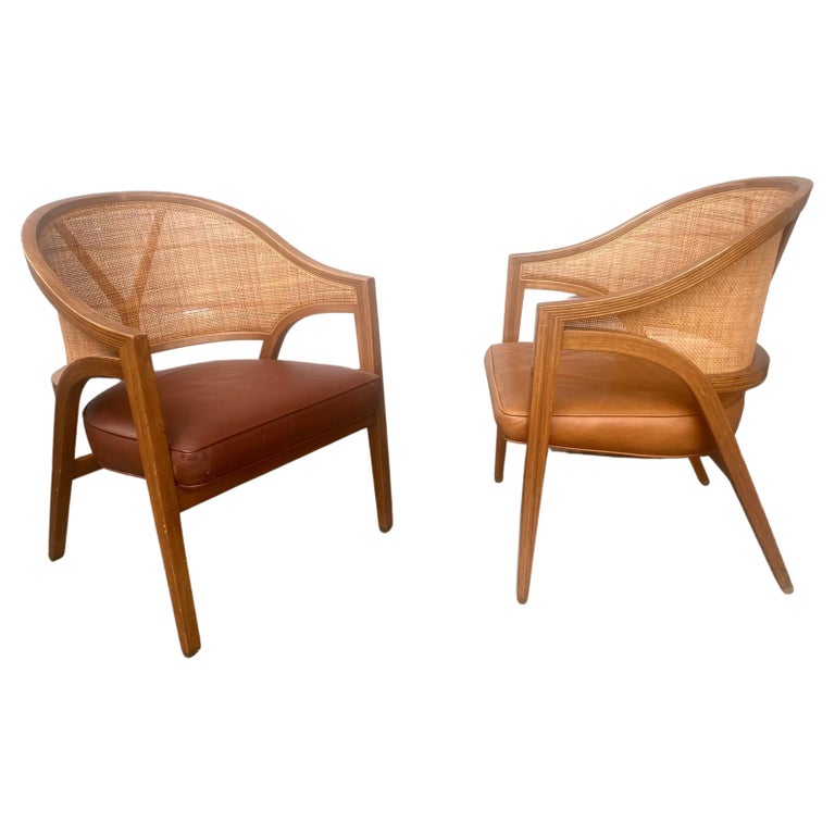 Pair Edward Wormley for Dunbar "Y" Modernist Lounge Chairs For Sale