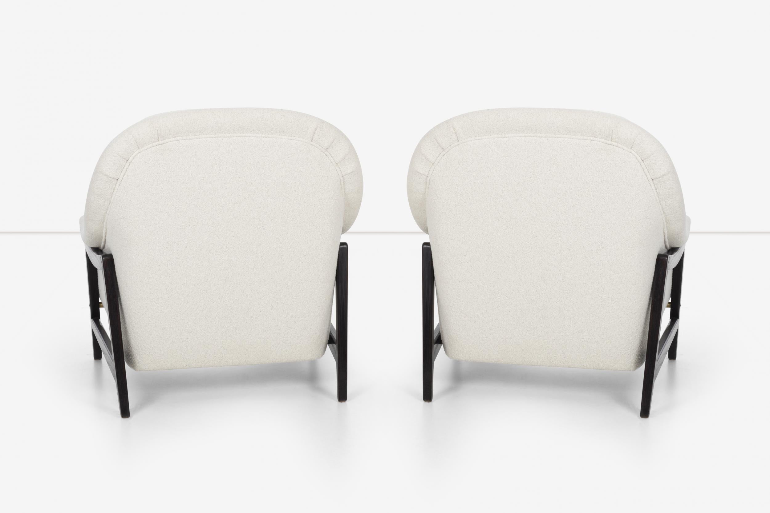 Pair Edward Wormley Janus Collection Lounge Chairs & Ottoman, Dunbar Model 5701 1