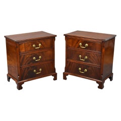 Pair Edwardian Mahogany Bedside Chests