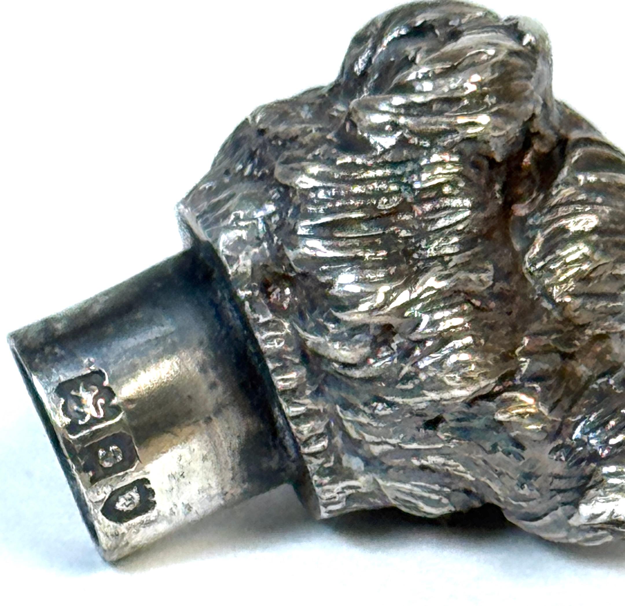 Paar Edwardian Sterling Terrier Salz & Pfeffer London, Jonathan Howell, 1906/1913 im Angebot 6