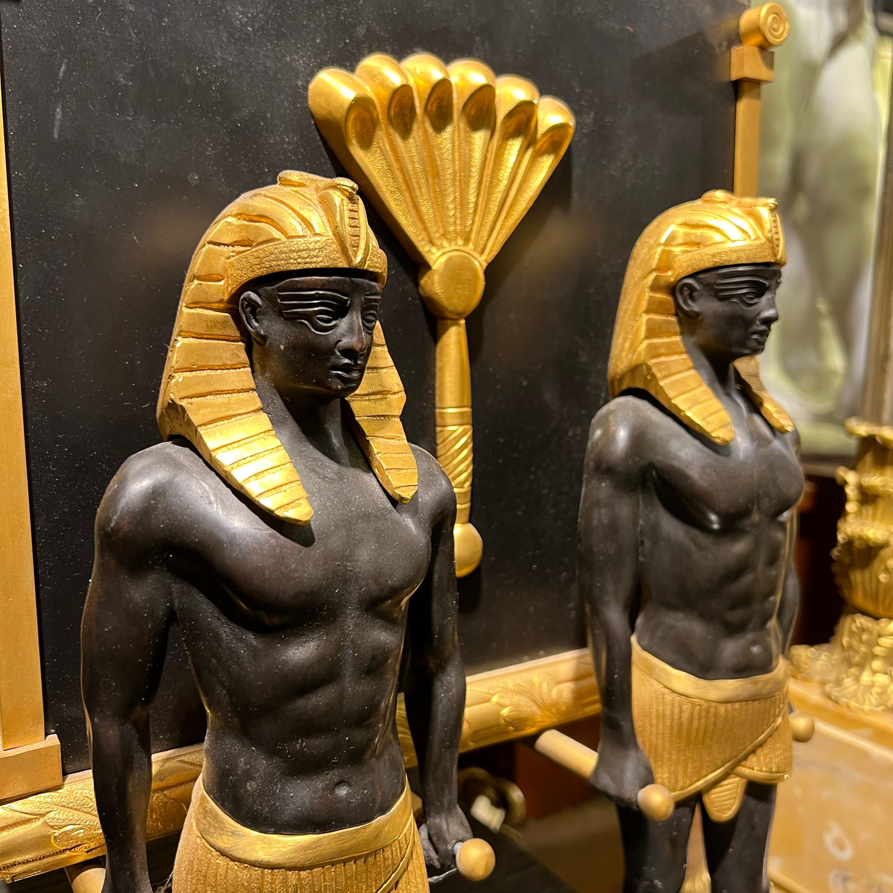 Pair Egyptian Empire Revival Bronze Jardinieres 2