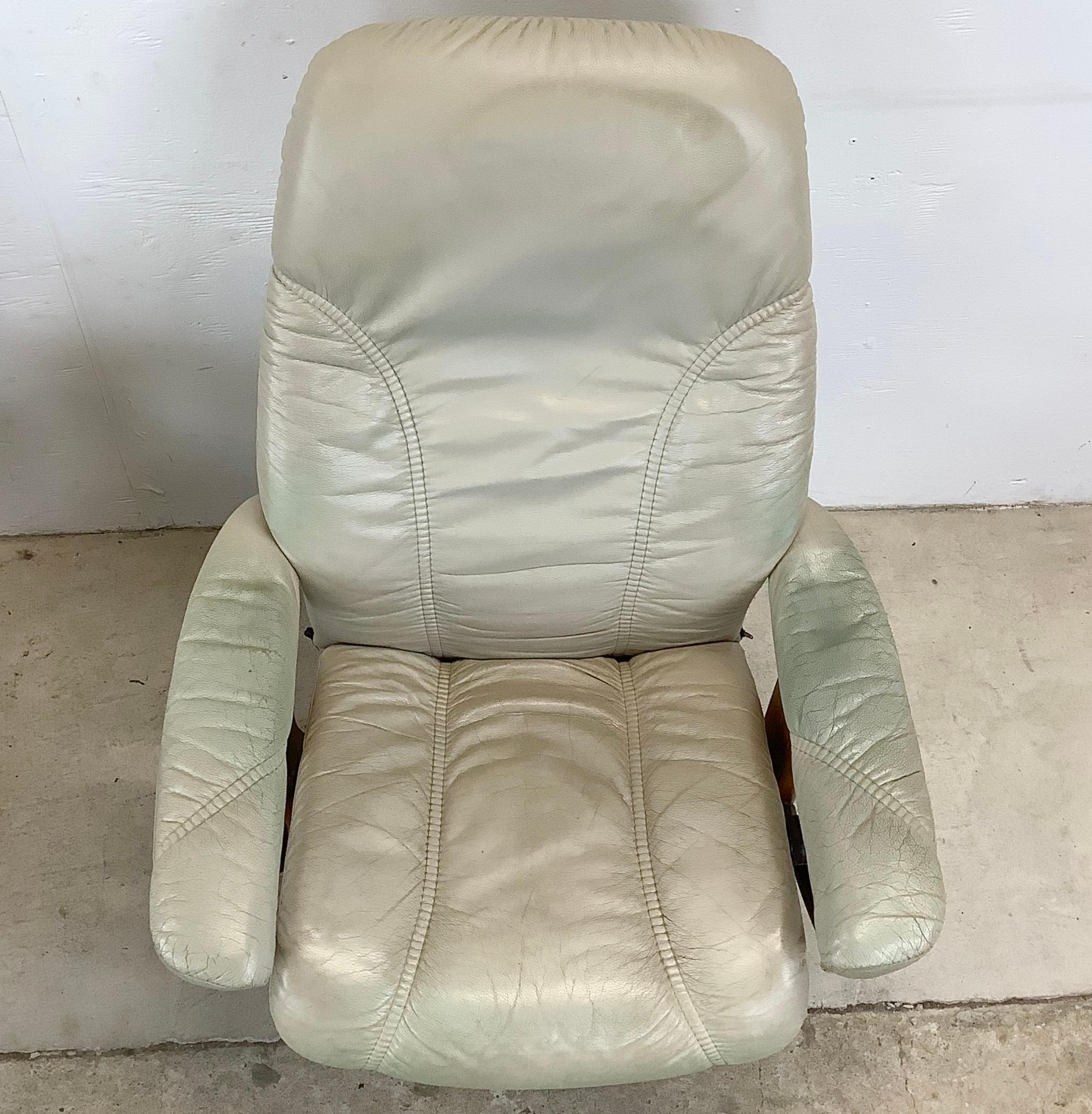 Pair Ekornes Stressless Swivel Chairs with Ottoman 5