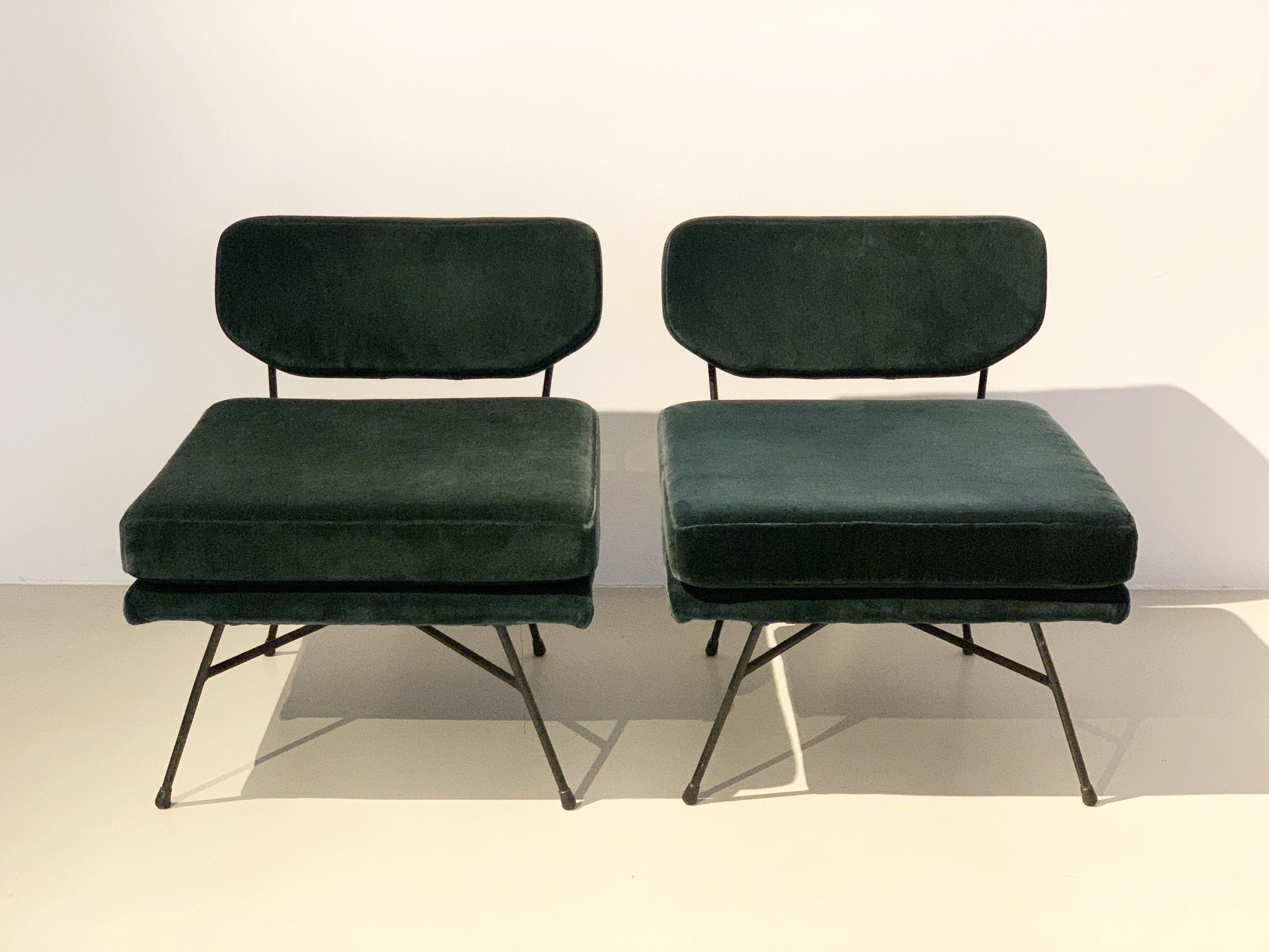 Mid-20th Century Pair 'Elettra' Lounge Chairs by BBPR, Arflex, Italy 1953, Compasso D'Oro 1954 For Sale