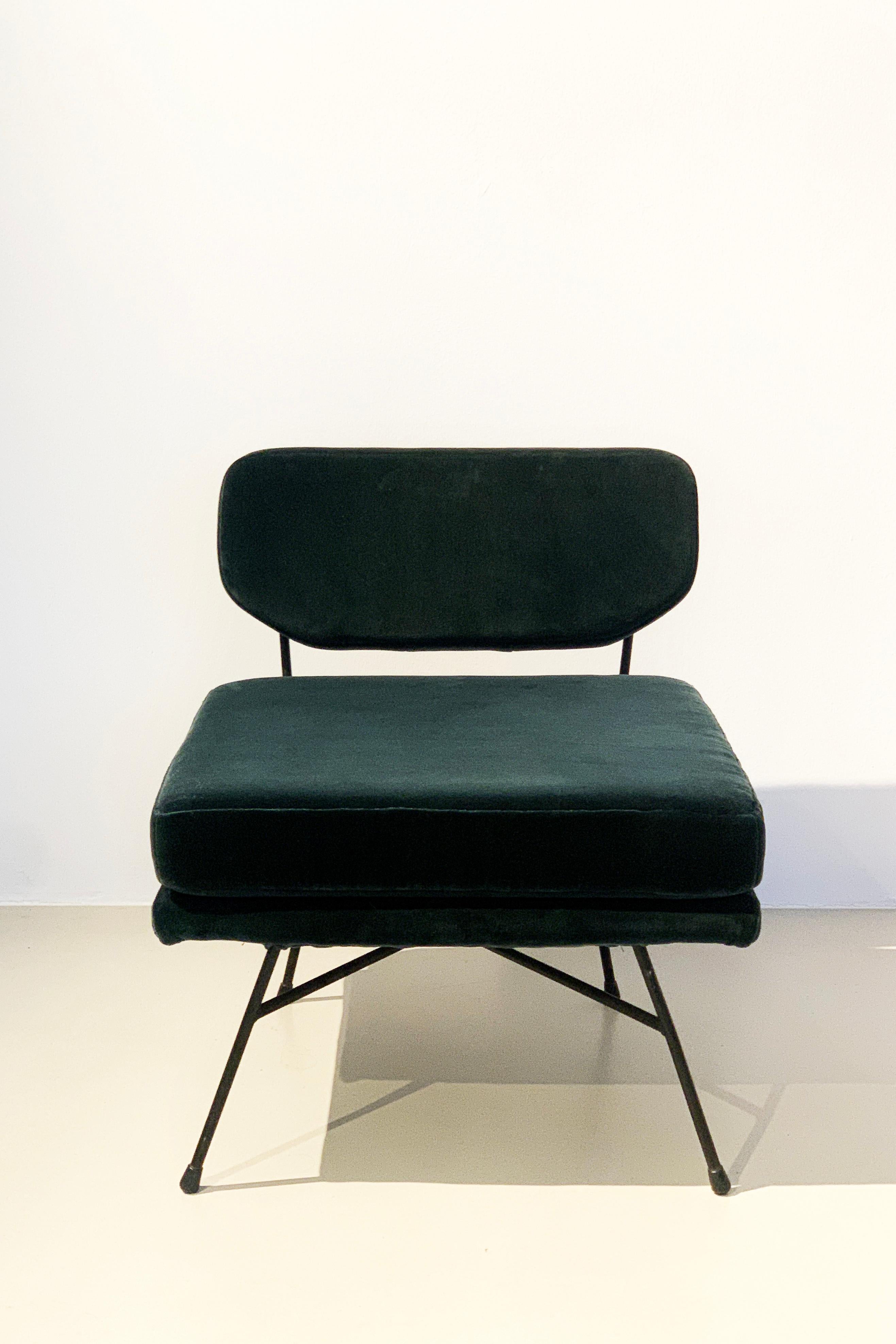 Steel Pair 'Elettra' Lounge Chairs by BBPR, Arflex, Italy 1953, Compasso D'Oro 1954 For Sale