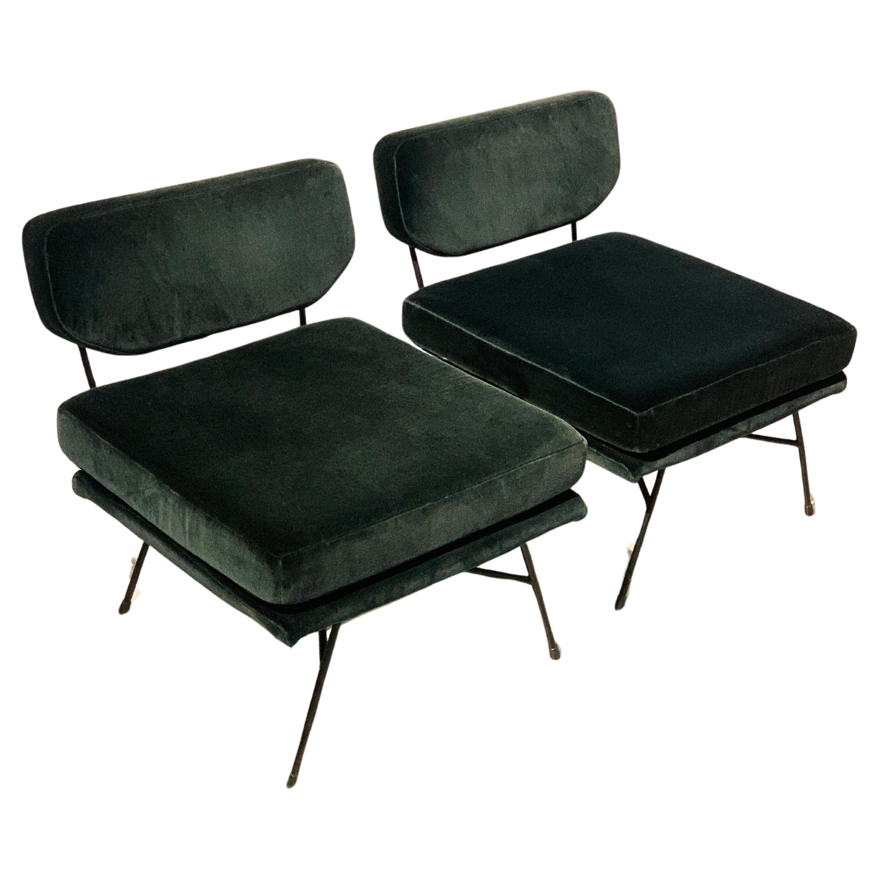 Pair 'Elettra' Lounge Chairs by BBPR, Arflex, Italy 1953, Compasso D'Oro 1954 For Sale