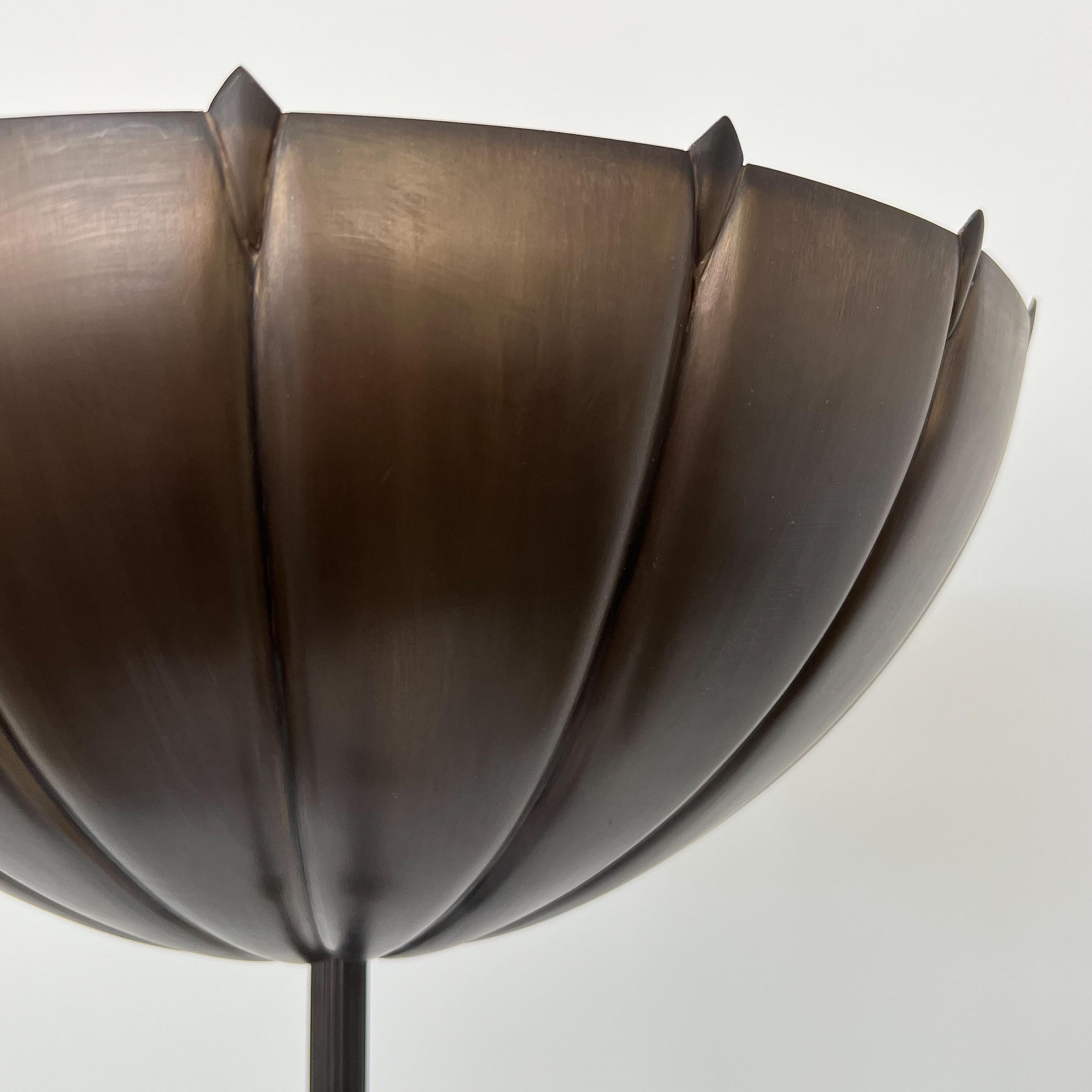 Pair Eliel Saarinen Sculptural Bronze Tochere Floor Lamps 6