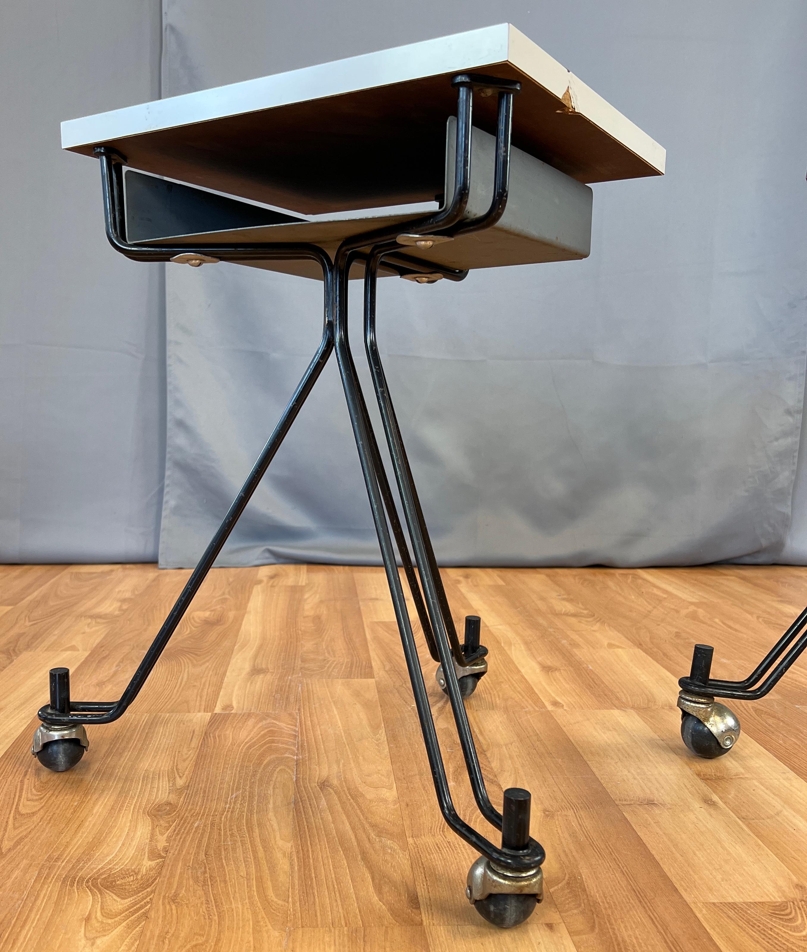 Pair Eliot Noyes Designed Telephone Tables for IBM Circa 1950s 5