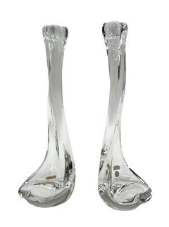 Pareja Elsa Peretti for Tiffany & Co. Candeleros de Cristal Serie "Hueso